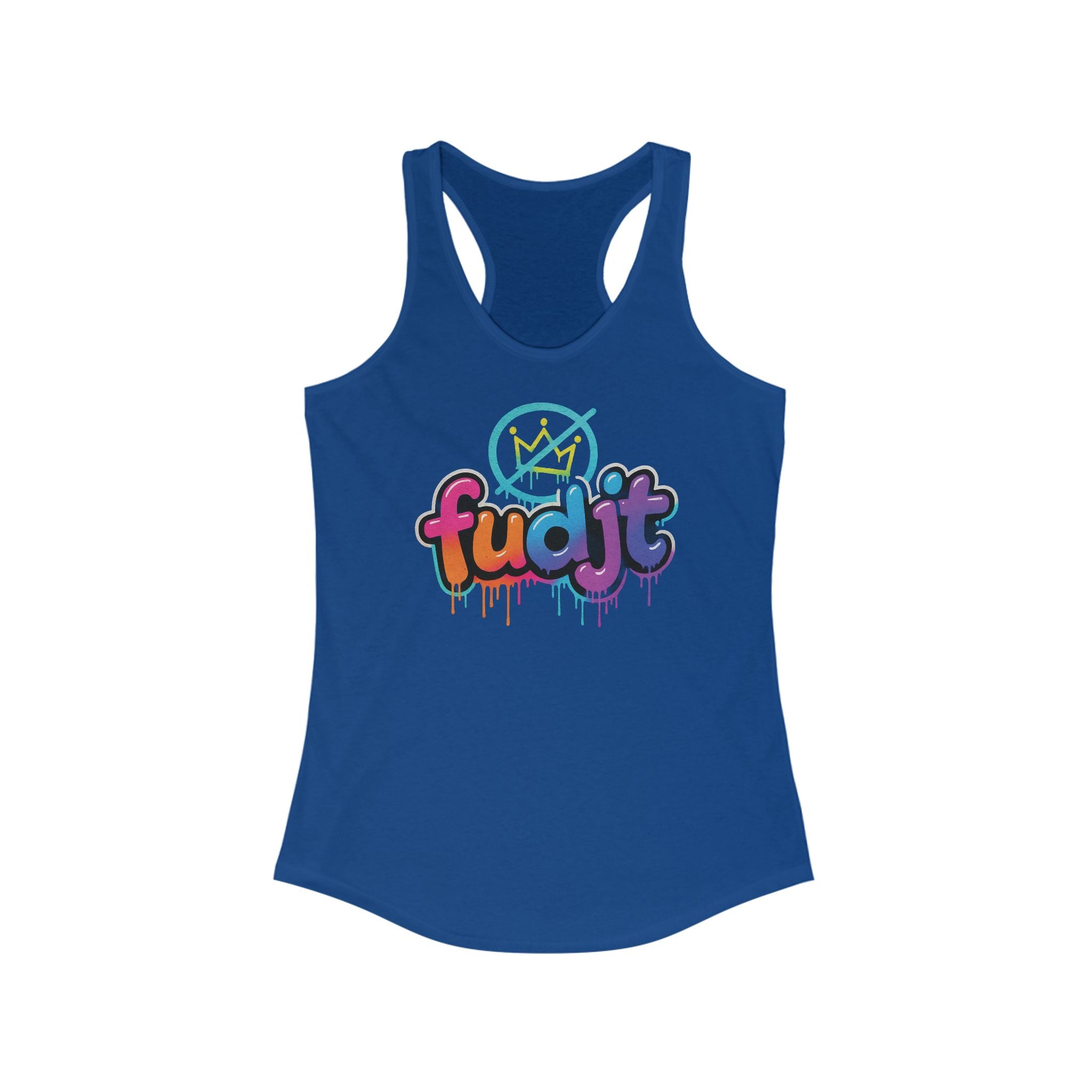 fudjt No Kings Clown Town Women's Racerback Tank, Relaxed Fit | 3 Colors