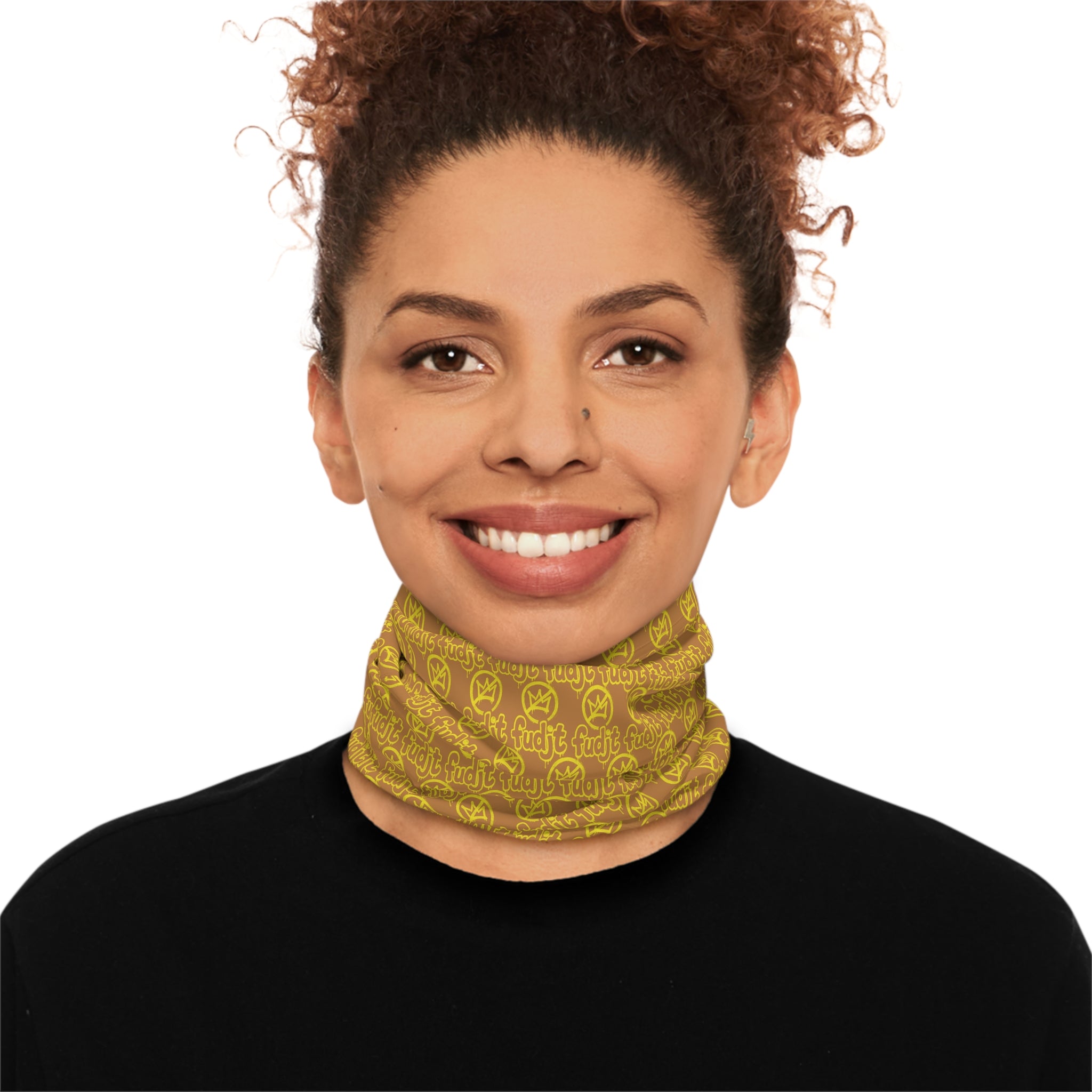 Light Brown Golden fudjt No Kings 1.25 Neck Gaiter