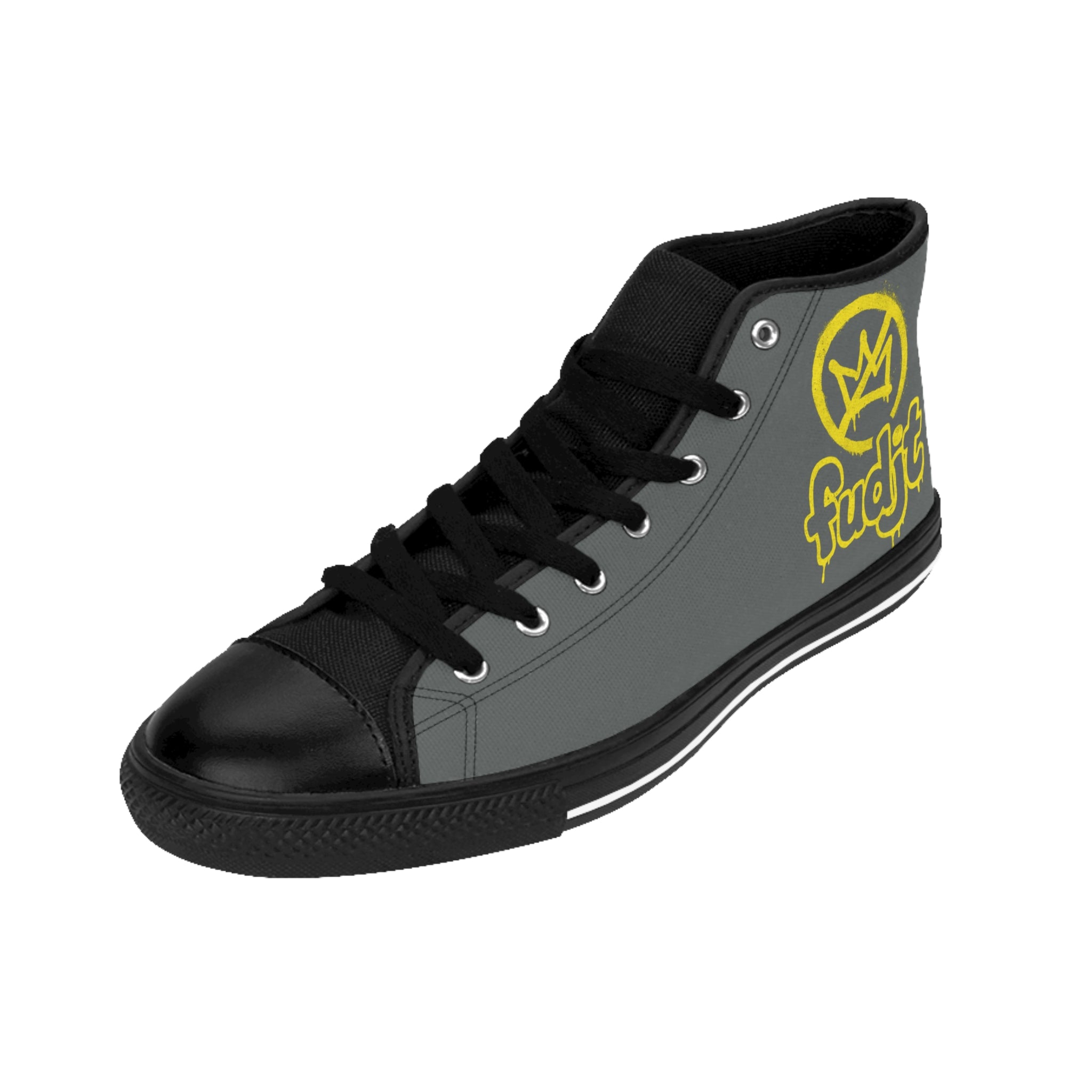 Dark Gray Golden fudjt No Kings Street Style Sneakers | Men & Boys 3.75 High Top