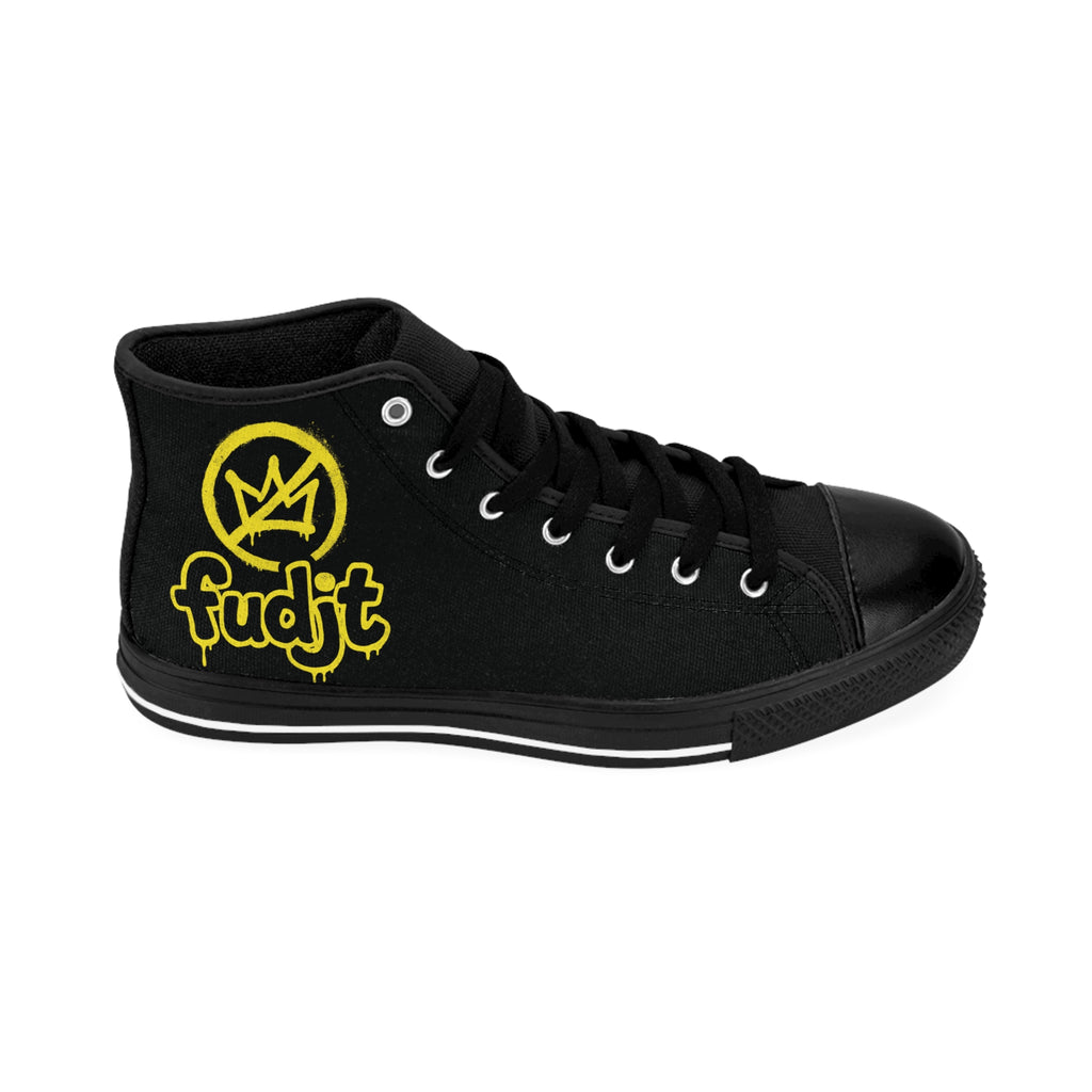 Black Golden fudjt No Kings Street Style Sneakers | Men & Boys 3.75 High Top