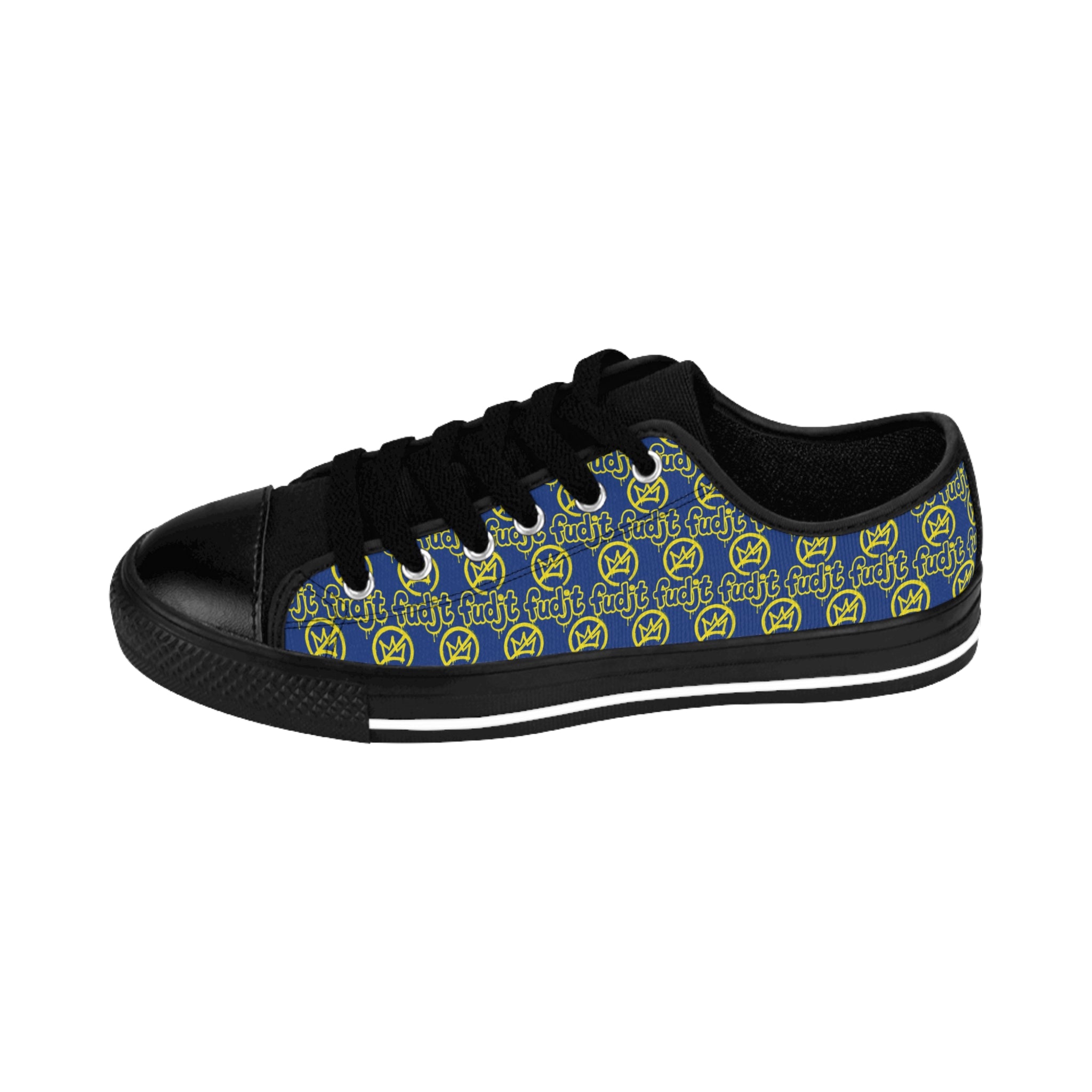 Dark Blue Golden fudjt No Kings Street Style Sneakers | Men & Boys All Over 1 Low Top