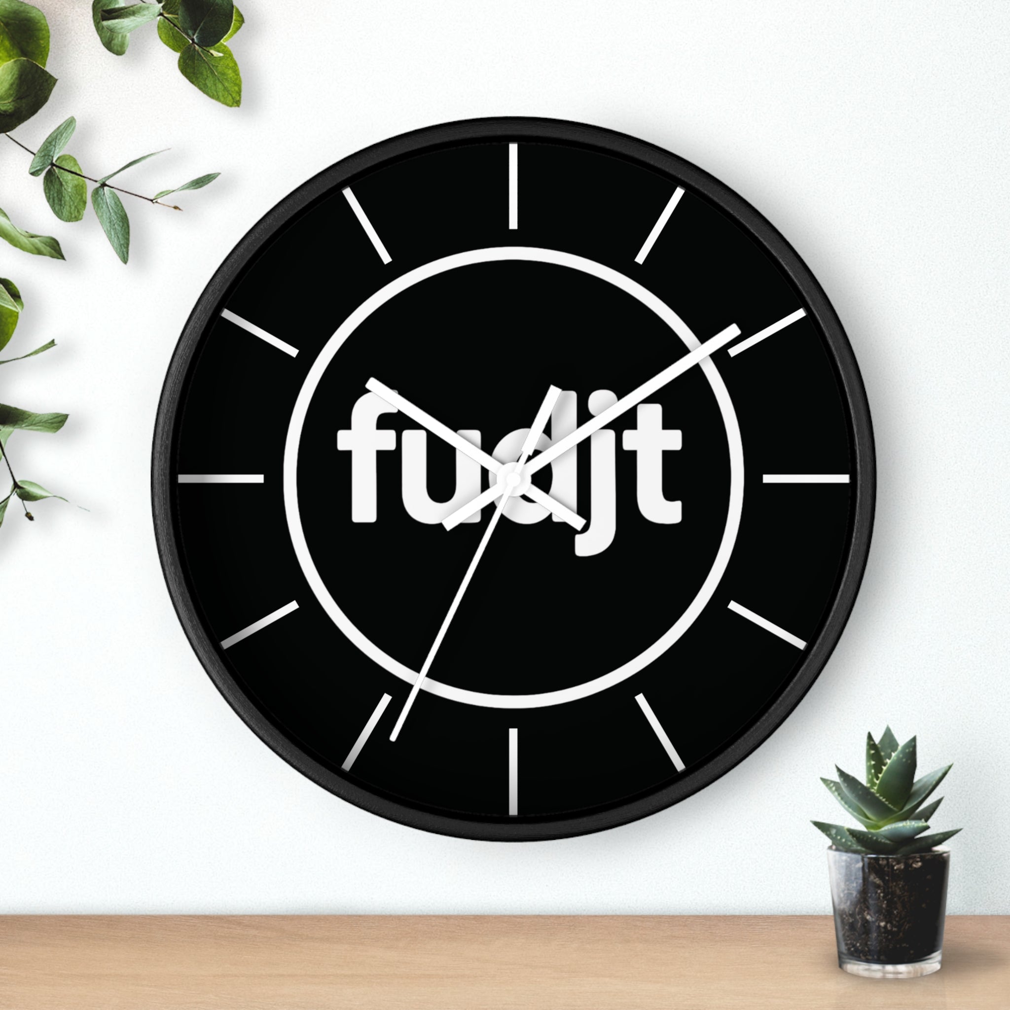 fudjt 10" Wall Clock |  Wood Frame in 3 Colors