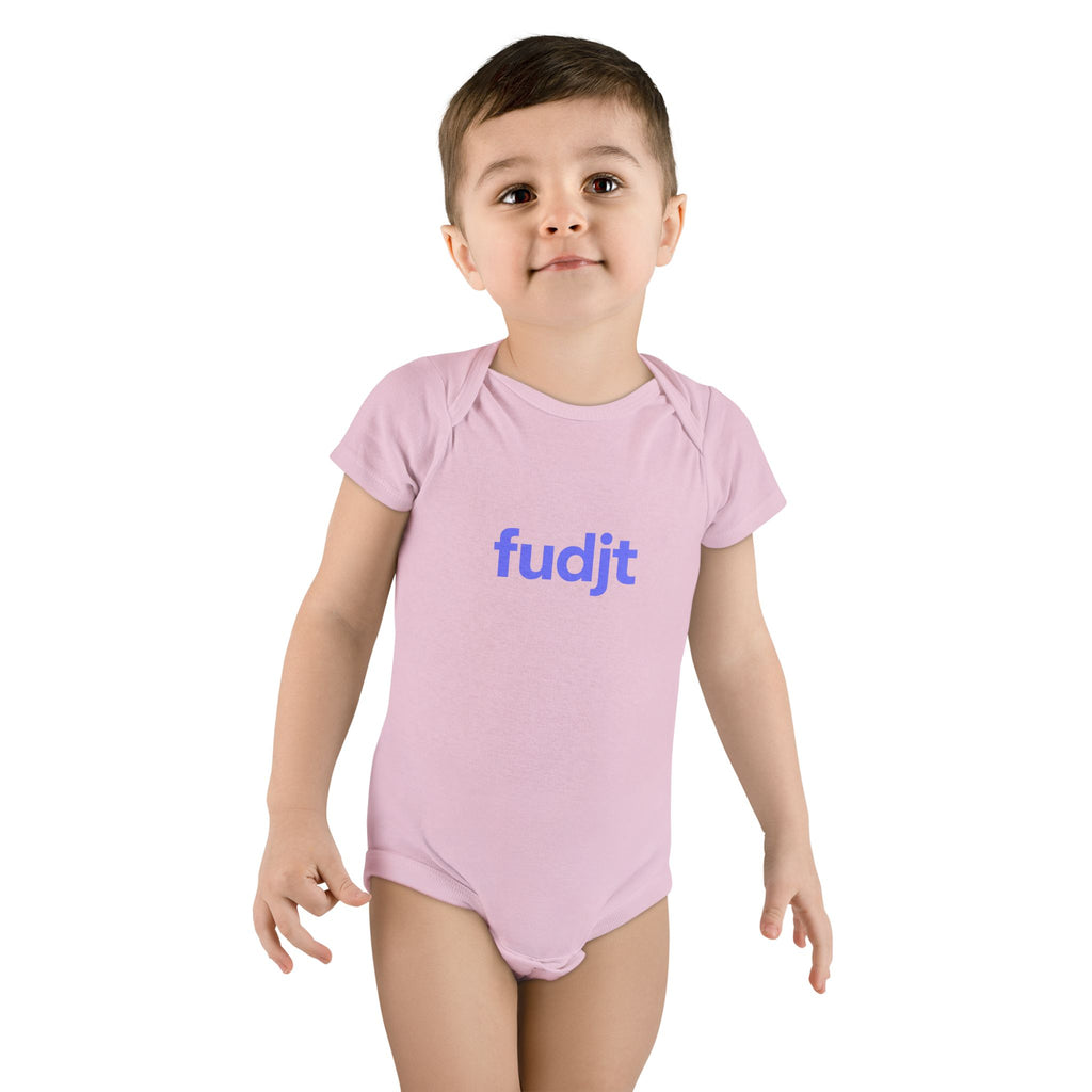 Light Blue fudjt Logo Baby Onesie | 4 Colors