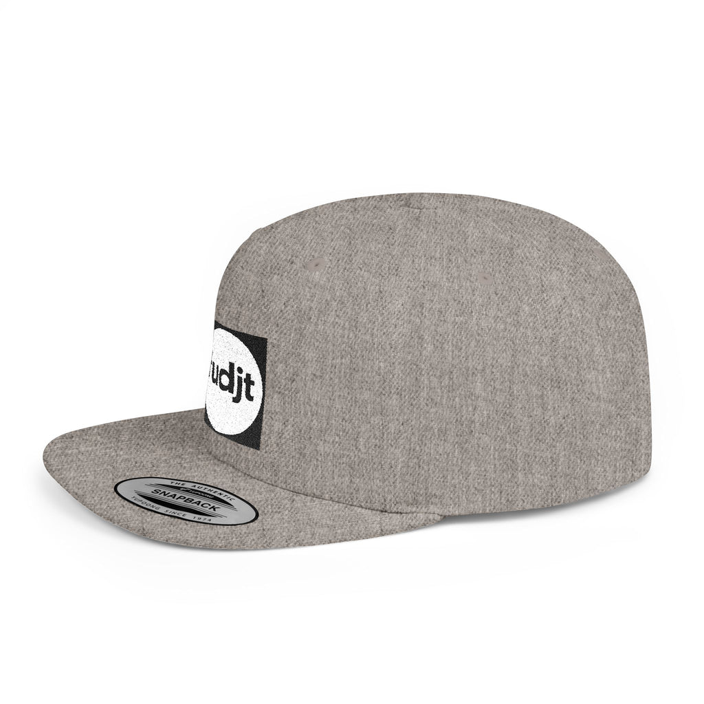 Black Square fudjt Circle Flat Bill Snapback Hat | Embroidered |  15 Colors