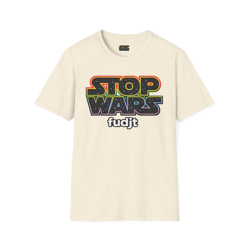 fudjt STOP WARS Everyday Tee - Retro Protest Graphic, White fudjt | 12 Colors