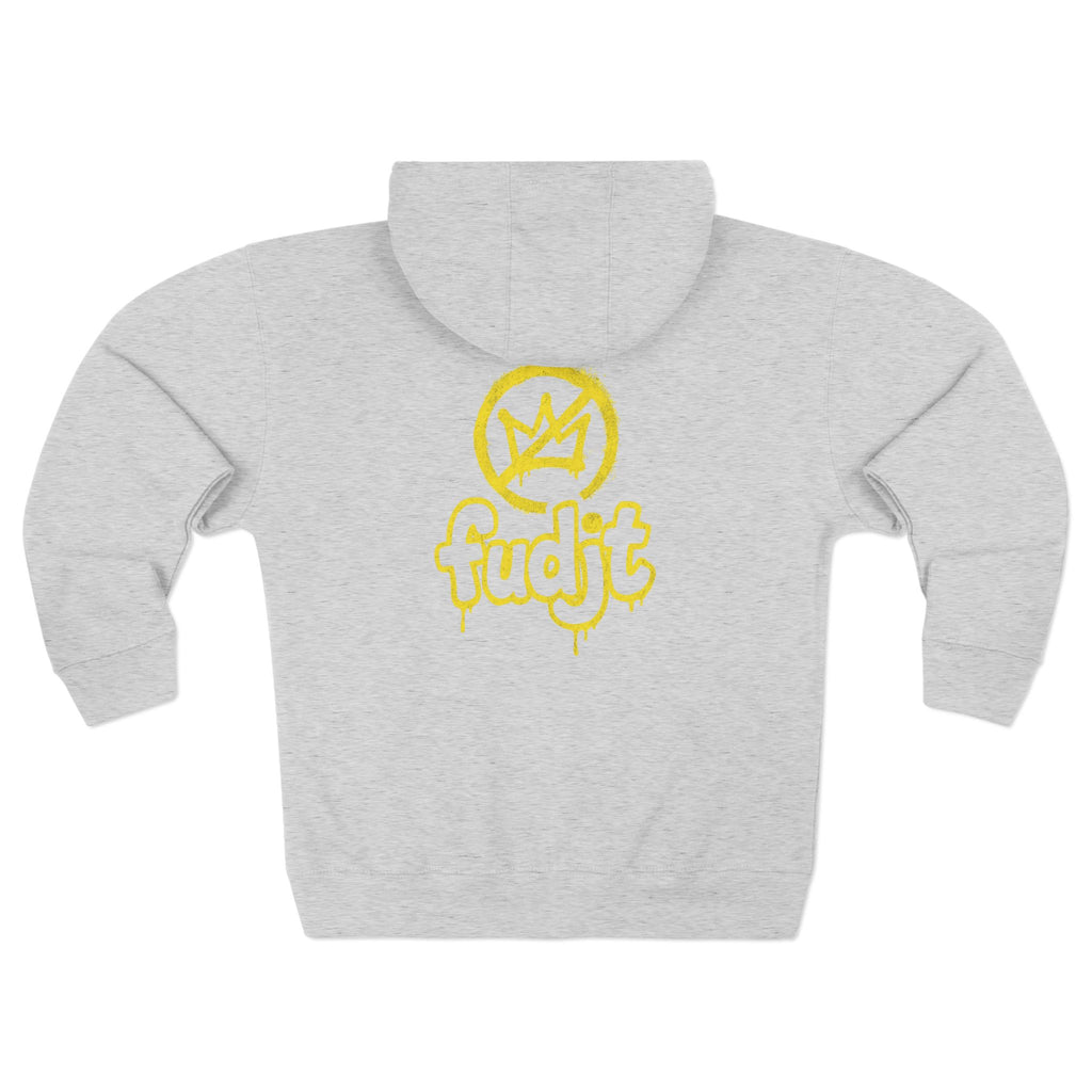 Zip Hoodie with Golden fudjt No Kings | Front & Back Graphic | 9 Colors