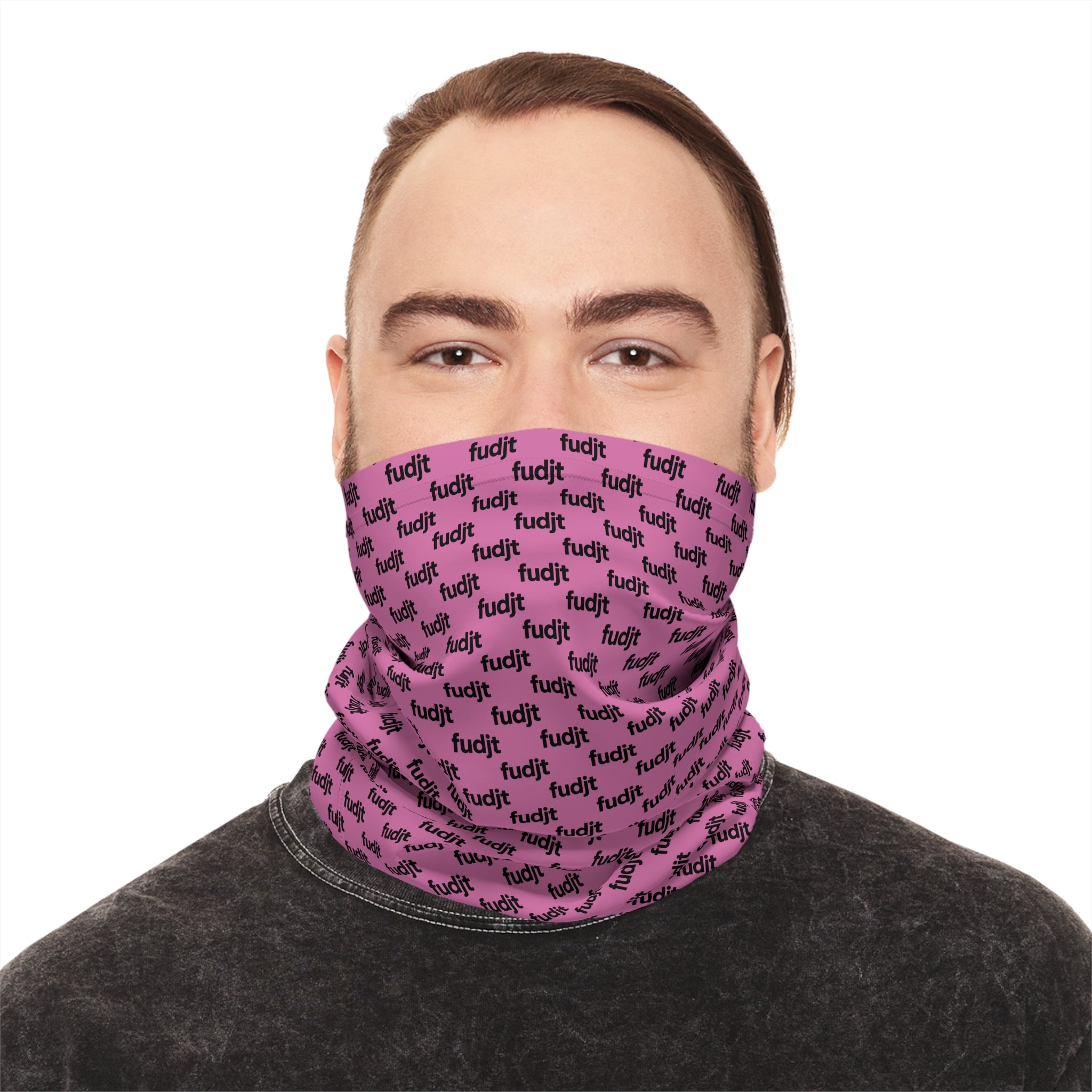 Pink & Black fudjt Lightweight Neck Gaiter
