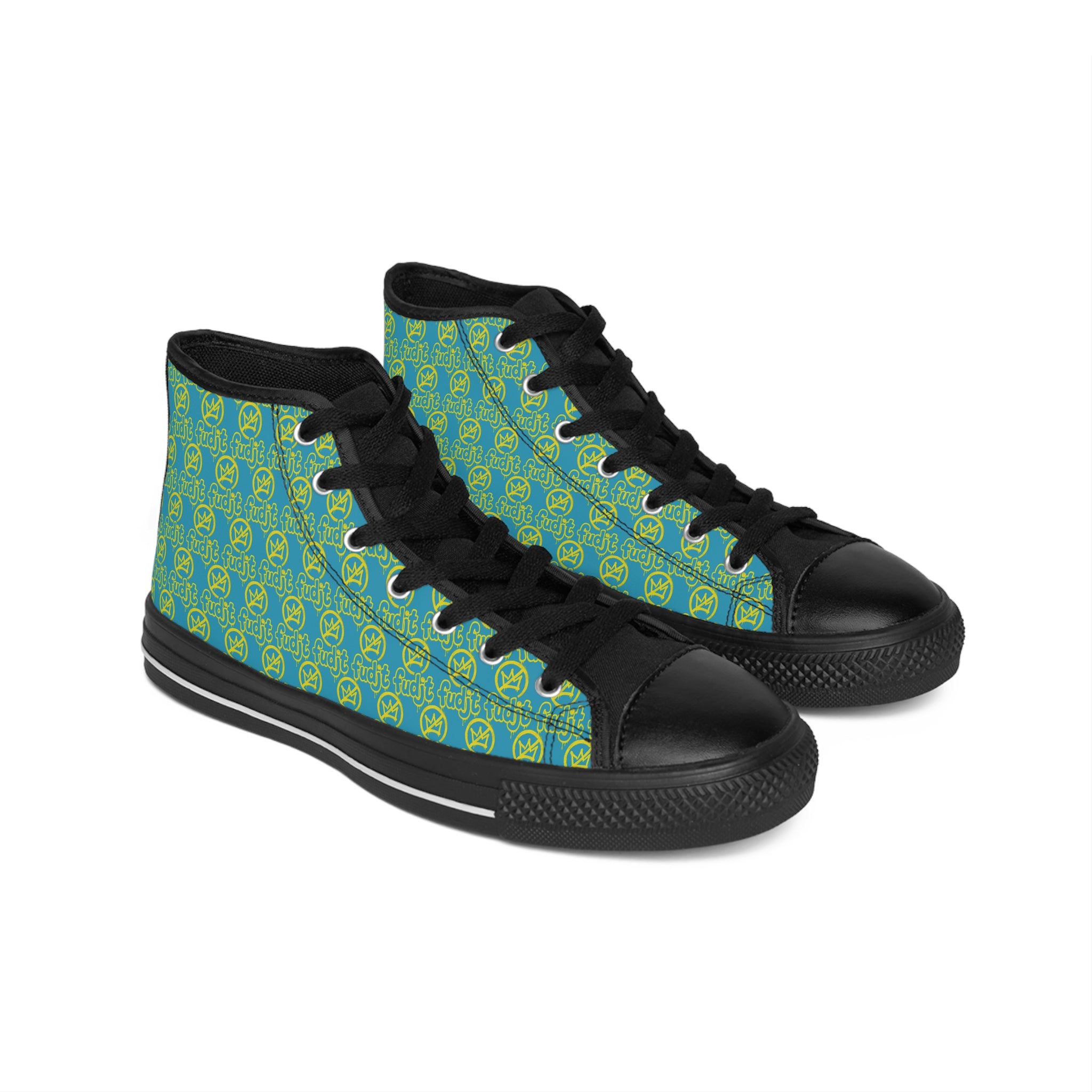 Turquoise Golden fudjt No Kings Street Style Sneakers | Women & Girls 1 High Top