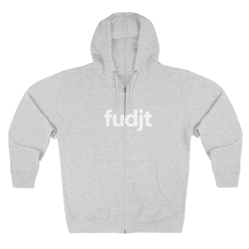 Zip Hoodie with White fudjt Design | Cozy Everyday Comfort | 7 Colors