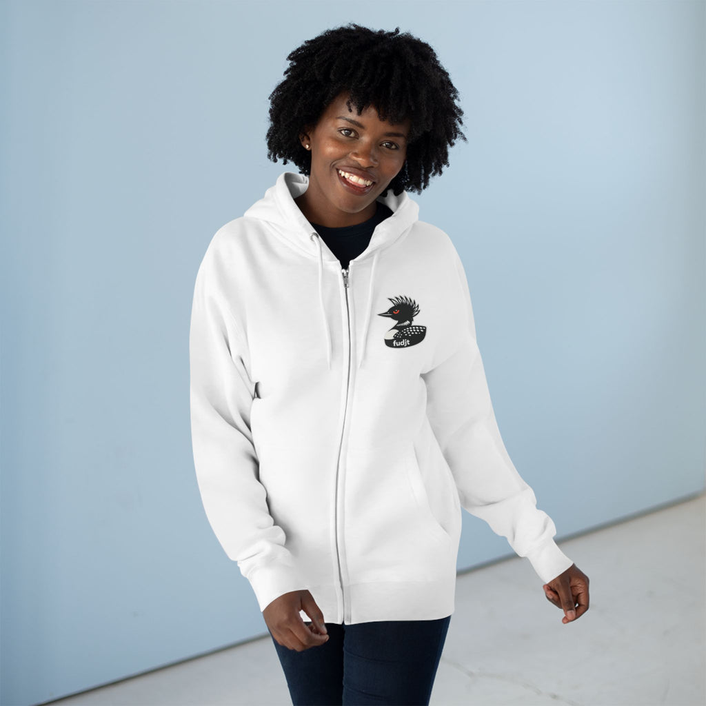 fudjt Rebel Loon Decoy Zip Hoodie | Front & Back Graphic | 9 Colors