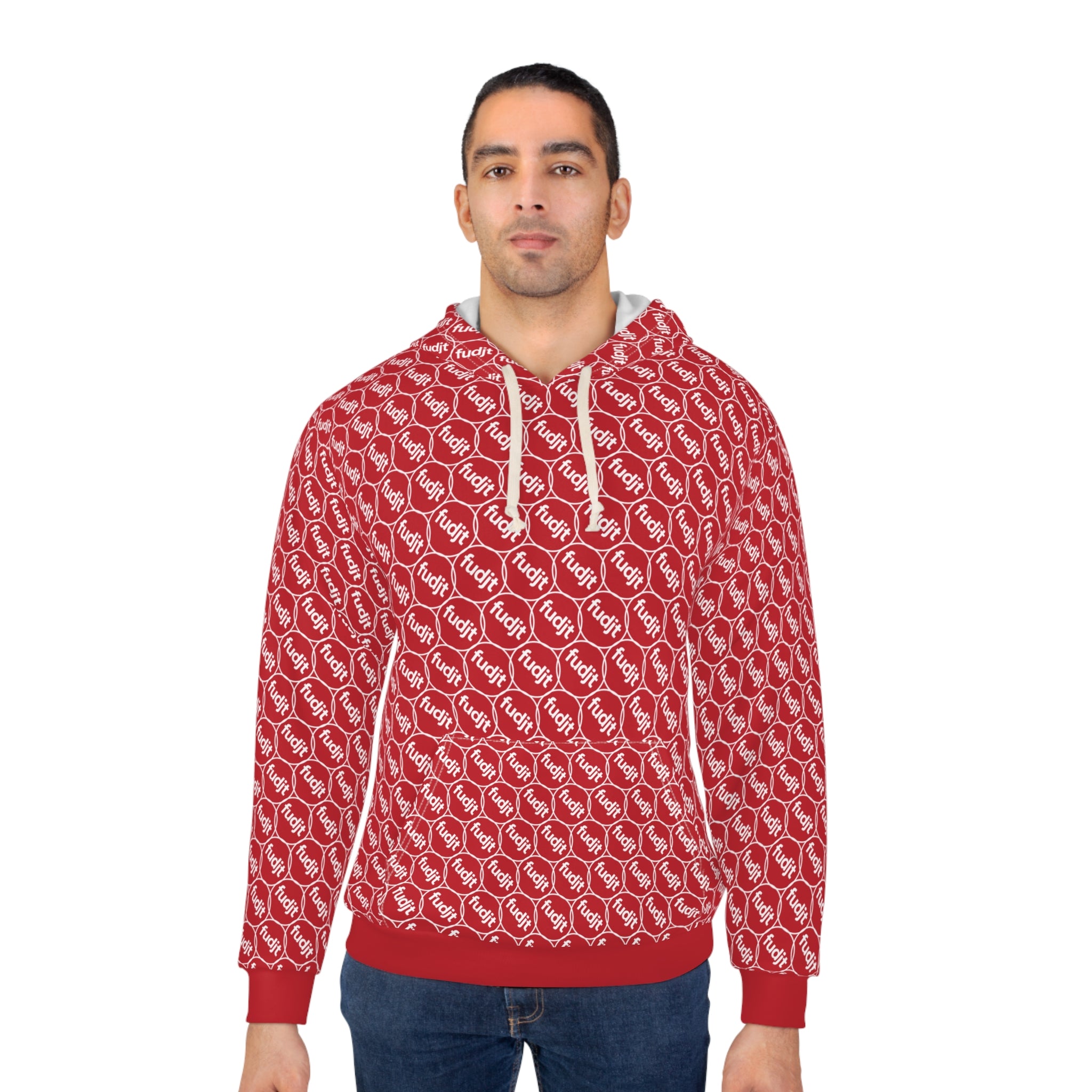 Dark Red fudjt Unbroken Chain Hoodie | All Over 2.5-45