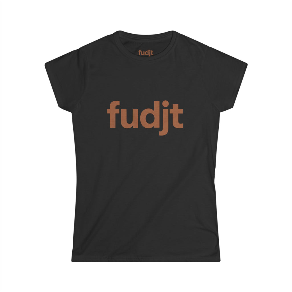 Women's Brown fudjt logo Comfy Stylie Tee | 12 Colors
