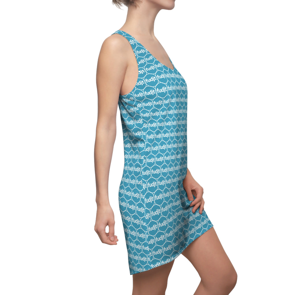 Turquoise fudjt Unbroken Chain 2.5 Chic Racerback Dress