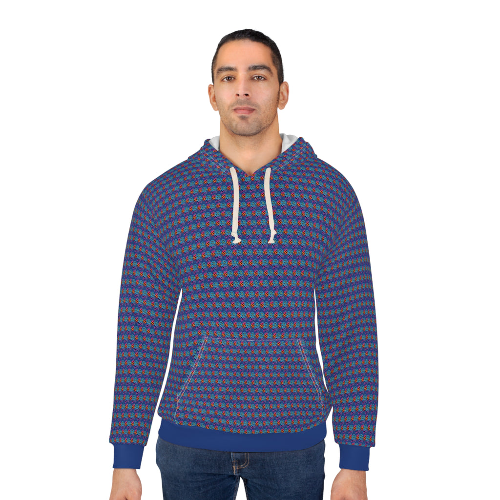 fudjt No Kings Clown Town Hoodie | All Over Dark Blue Stagger Lee 1-45