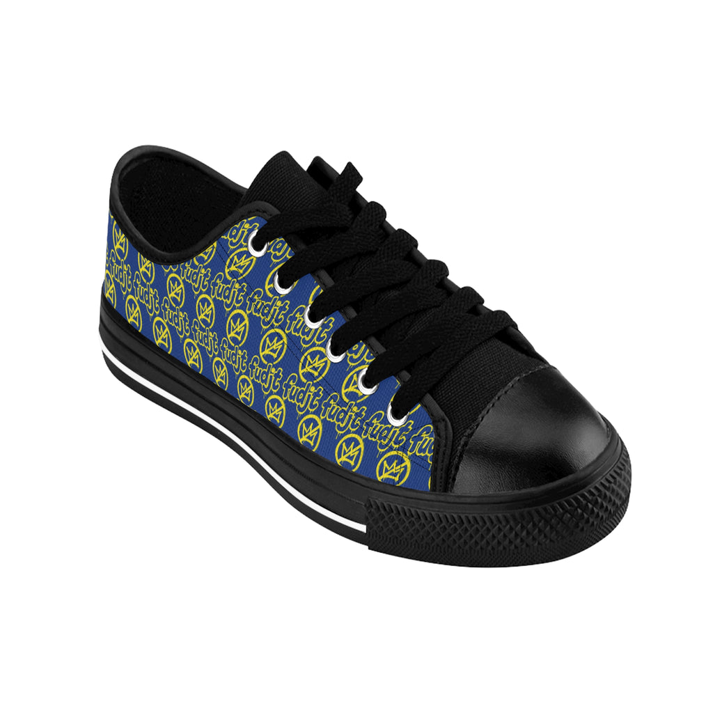 Dark Blue Golden fudjt No Kings Street Style Sneakers | Men & Boys All Over 1 Low Top