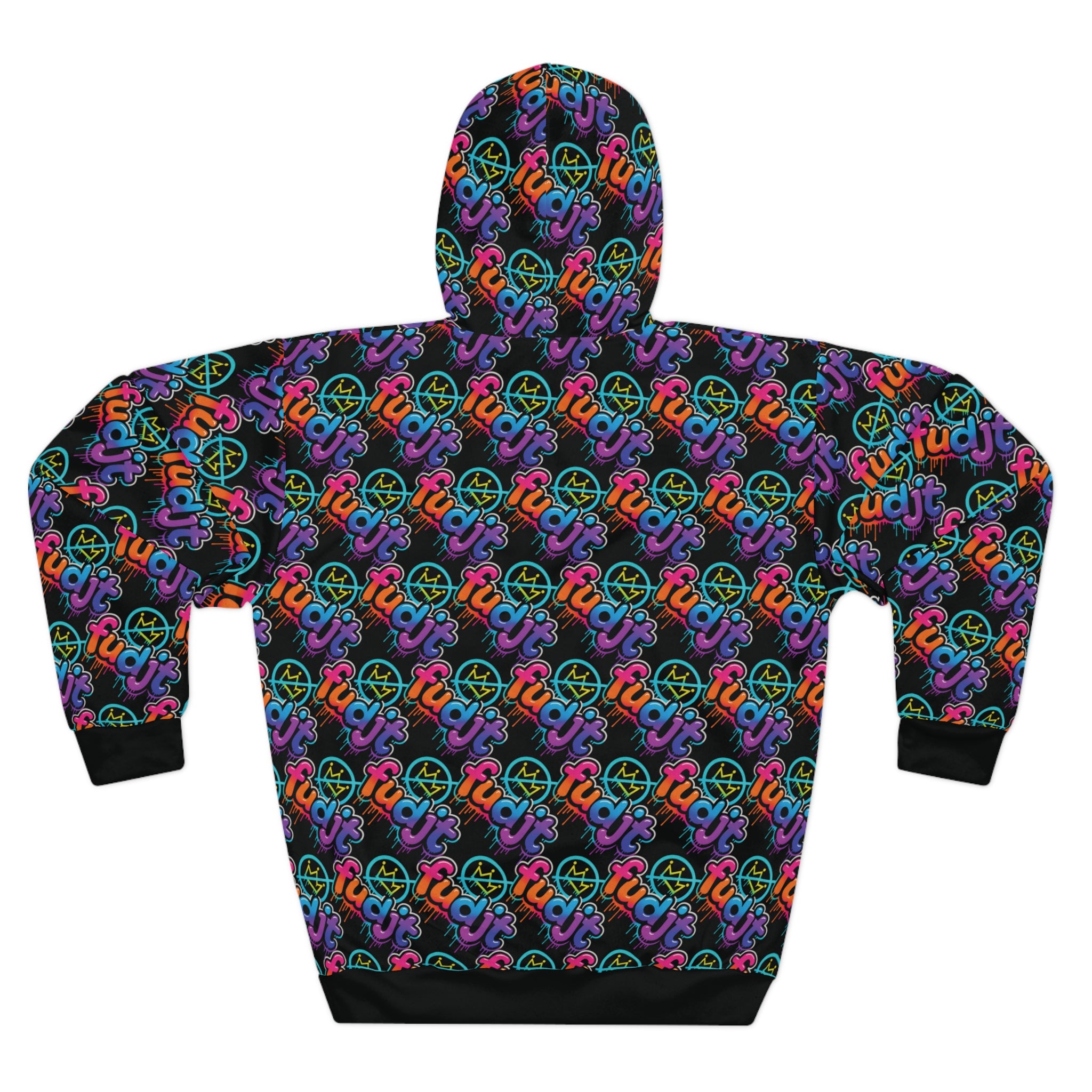 fudjt No Kings Clown Town Hoodie | All Over Black Stagger Lee 5-45