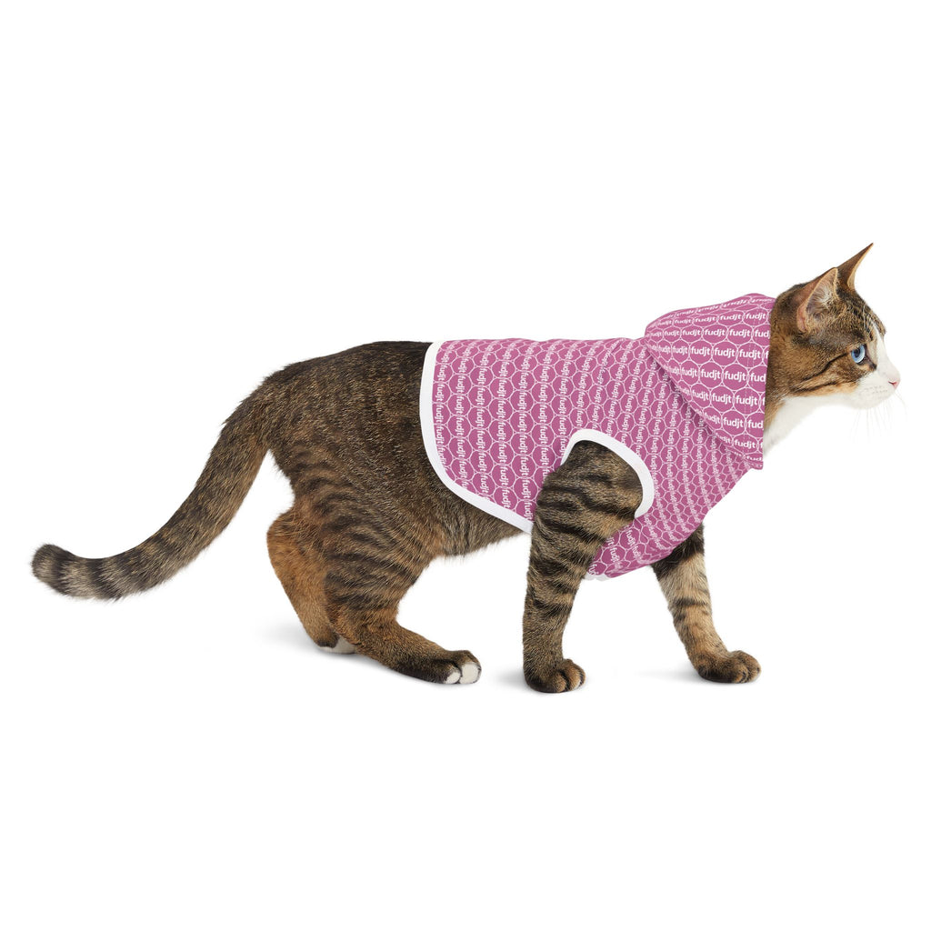 Light Pink fudjt Pet Hoodie | Unbroken Chain 1.25 | 7 Sizes