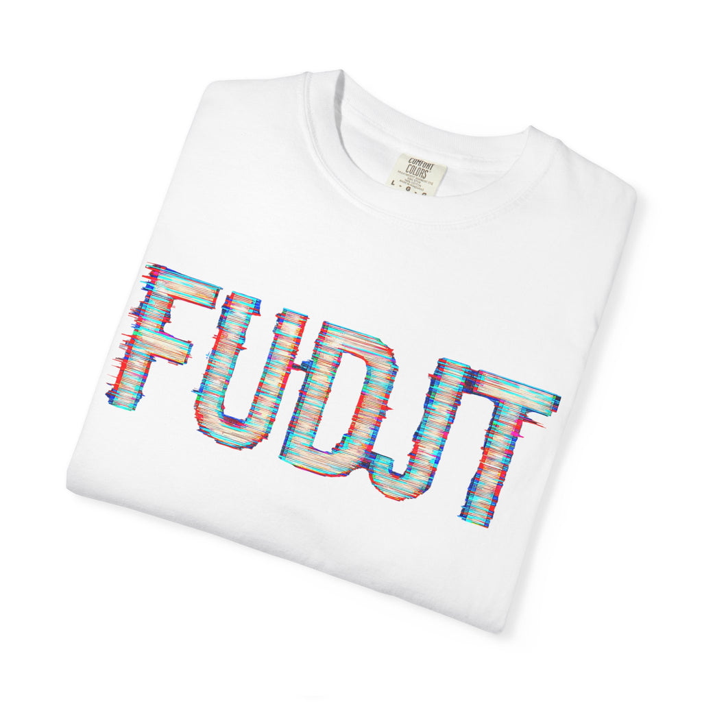 FUDJT Glitch Front & No Crown Back Premium Heavyweight Tee | 15 Colors