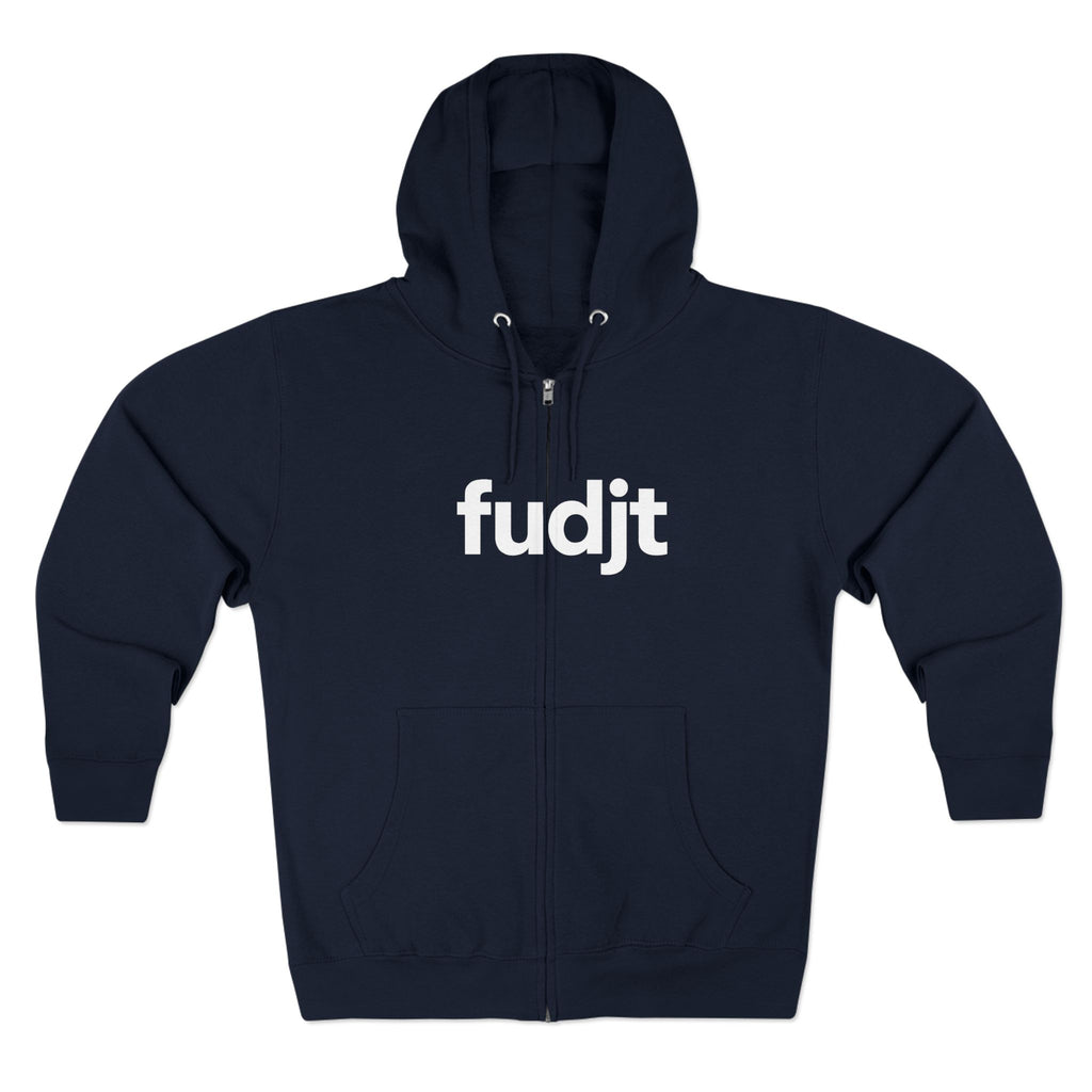Zip Hoodie with White fudjt Design | Cozy Everyday Comfort | 7 Colors