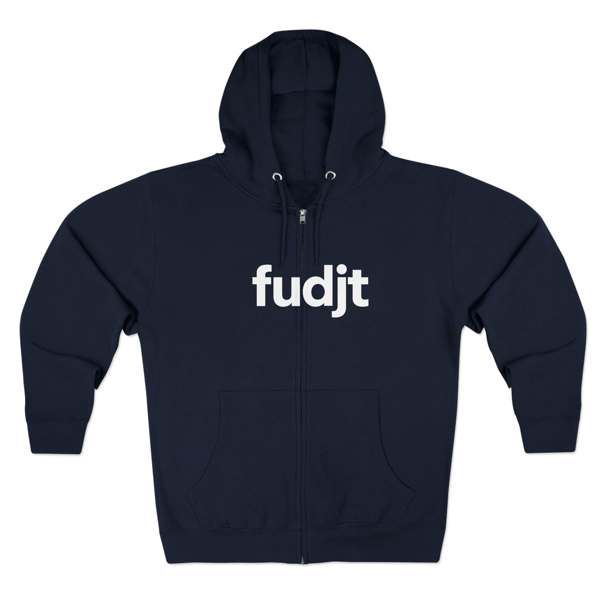 Zip Hoodie with White fudjt Design | Cozy Everyday Comfort | 7 Colors