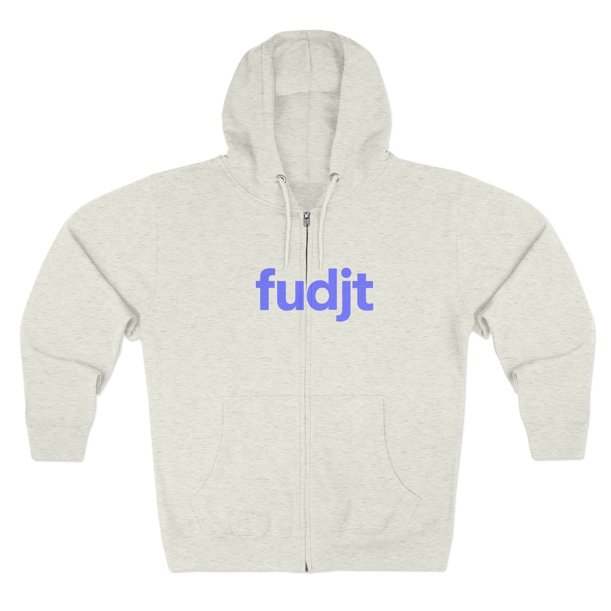 Zip Hoodie with Light Blue fudjt Design | Cozy Everyday Comfort | 8 Colors