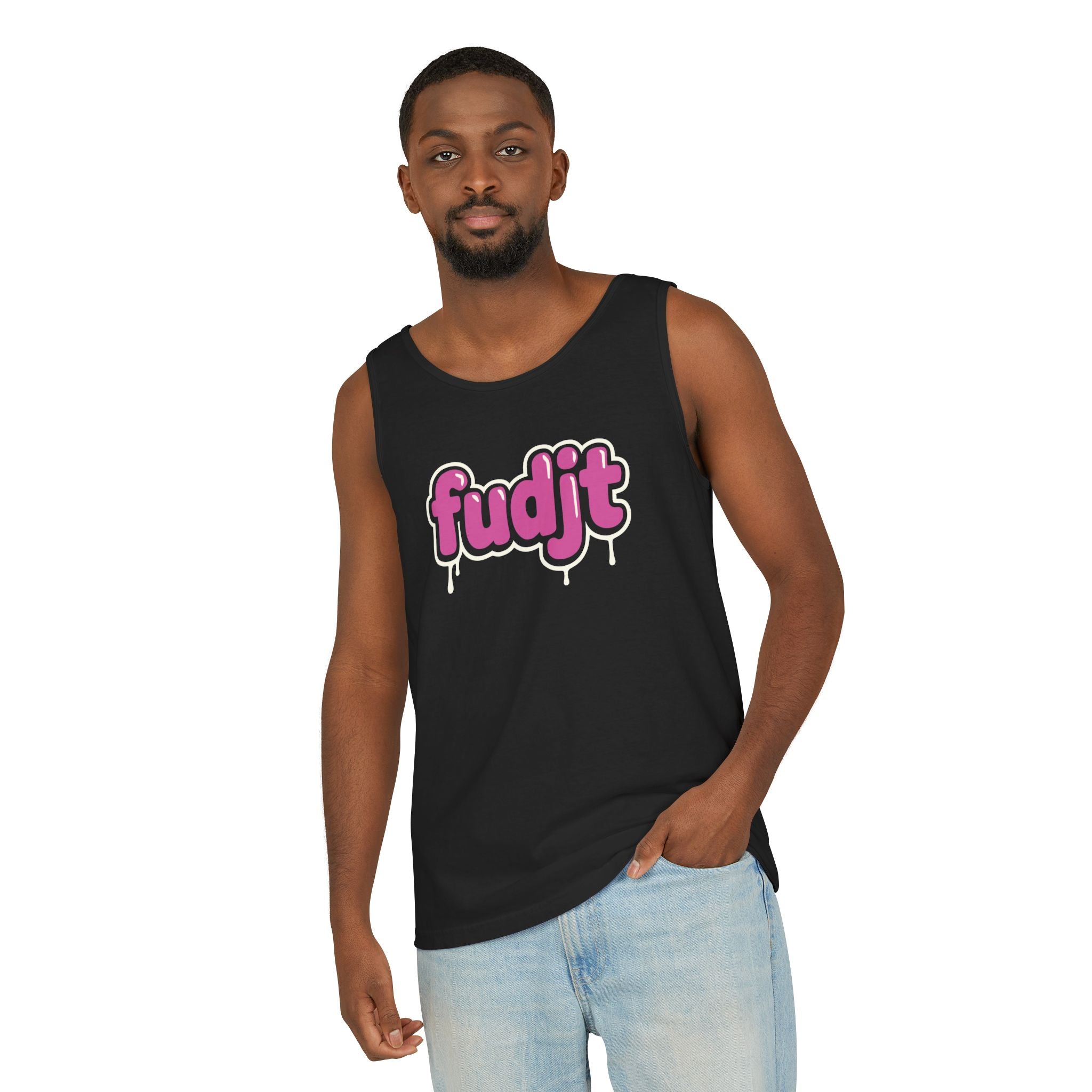 Pink Drip fudjt Long Tank Top | 16 Colors