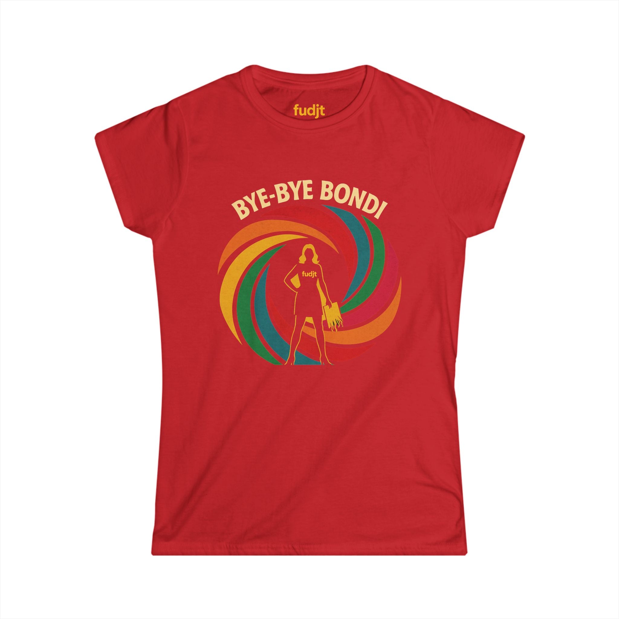 Women's Bye-Bye Bondi Spiral Baddie fudjt Comfy Stylie Tee | 8 Colors