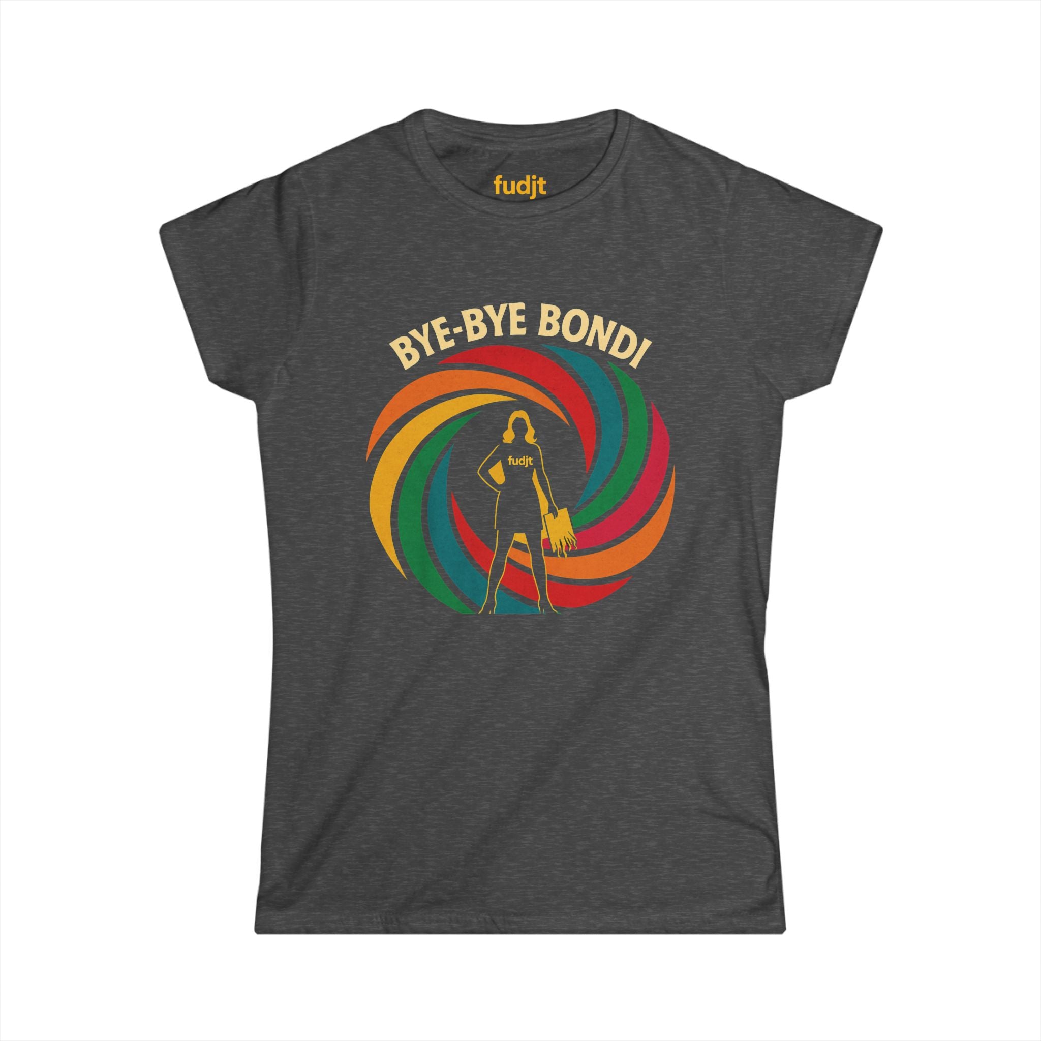 Women's Bye-Bye Bondi Spiral Baddie fudjt Comfy Stylie Tee | 8 Colors