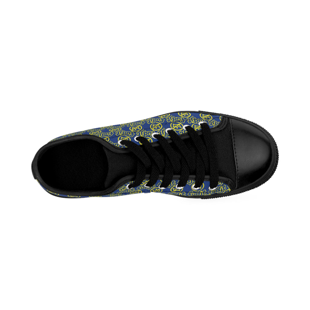 Dark Blue Golden fudjt No Kings Street Style Sneakers | Women & Girls All Over 1 Low Top
