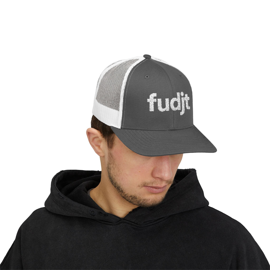 White fudjt logo Snapback Trucker Cap | 6 Colors