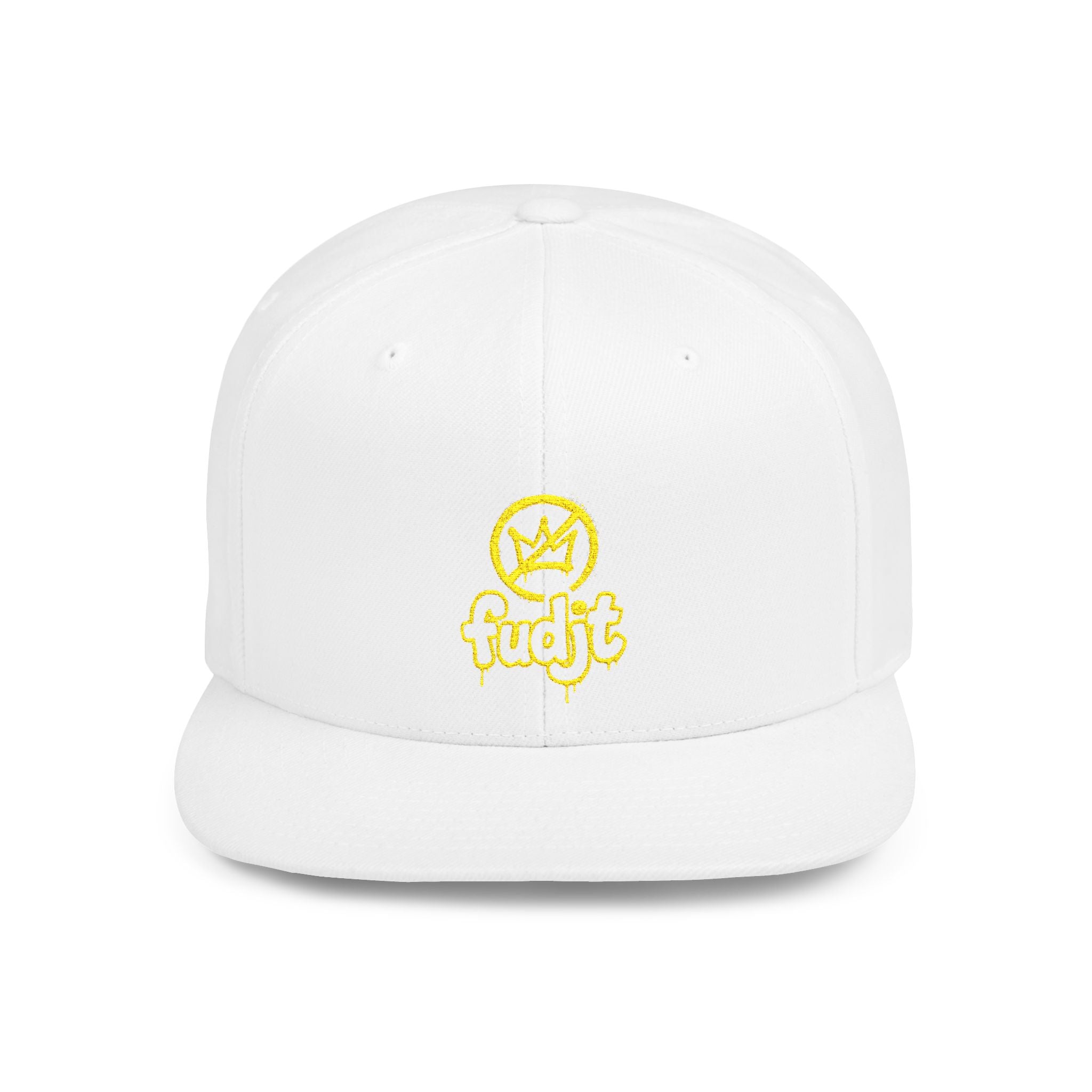 Golden fudjt No Kings Flat Bill Snapback Hat | Embroidered |  14 Colors