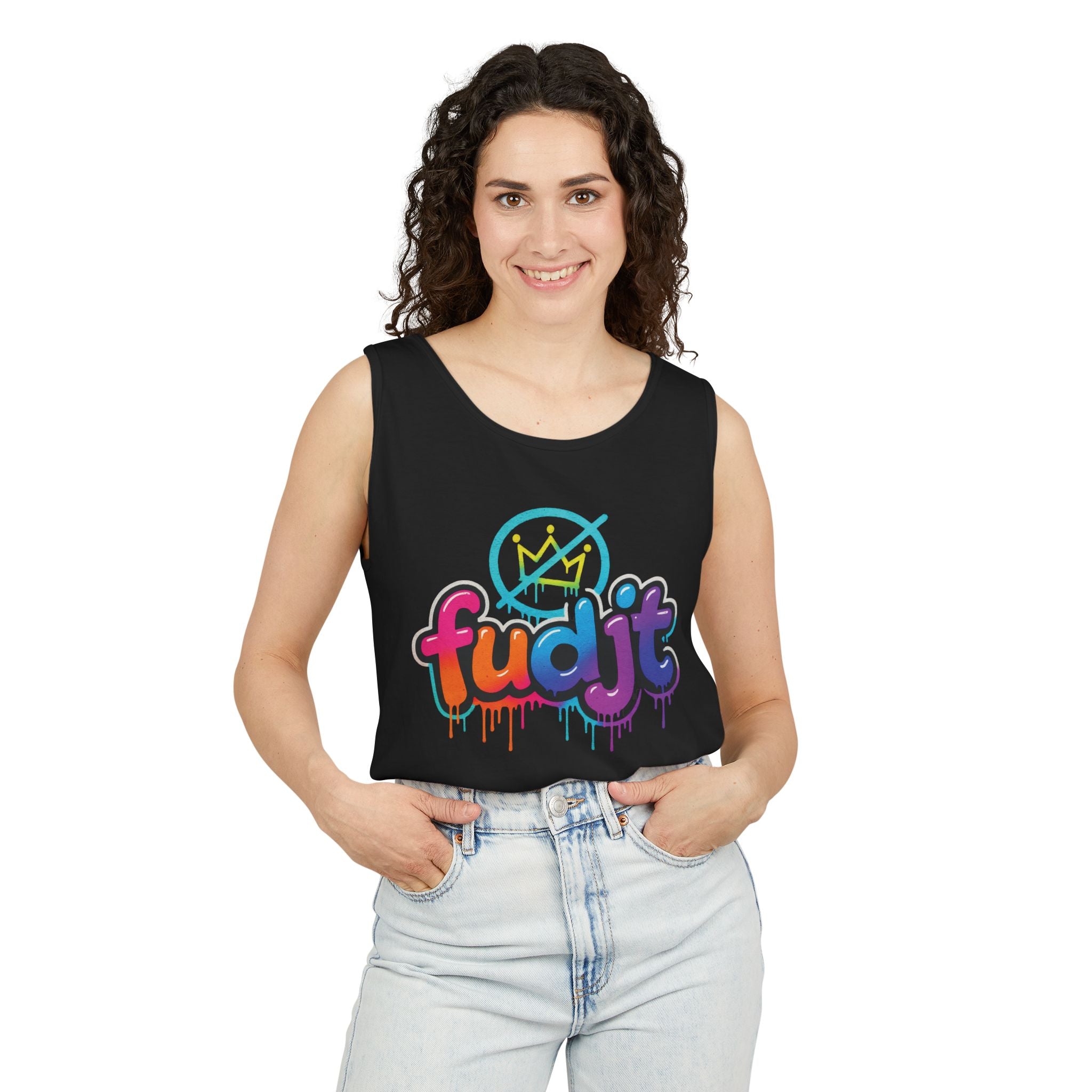 fudjt No Kings Clown Town Long Tank Top | 3 Colors