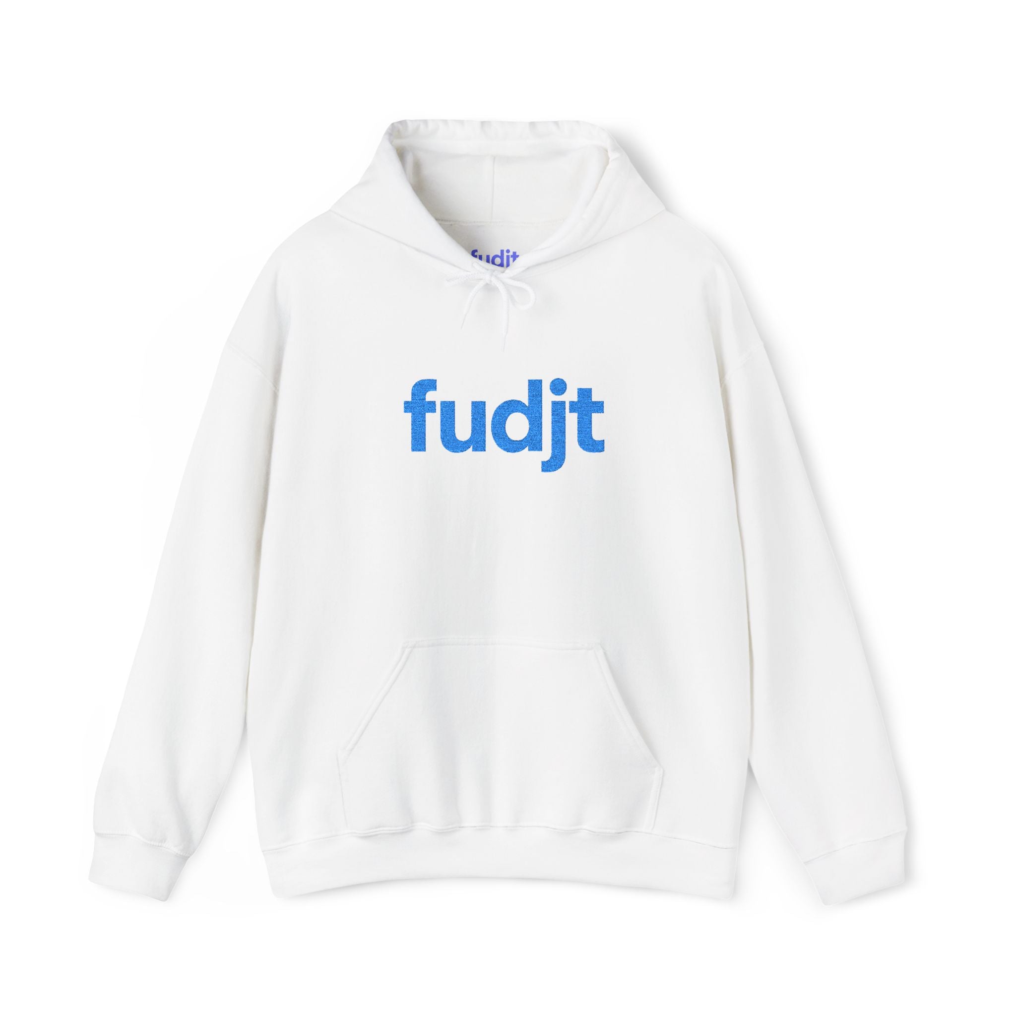 Light Blue fudjt Embroidered Heavy Blend Hooded Sweatshirt | 15 Colors | Stand For Something
