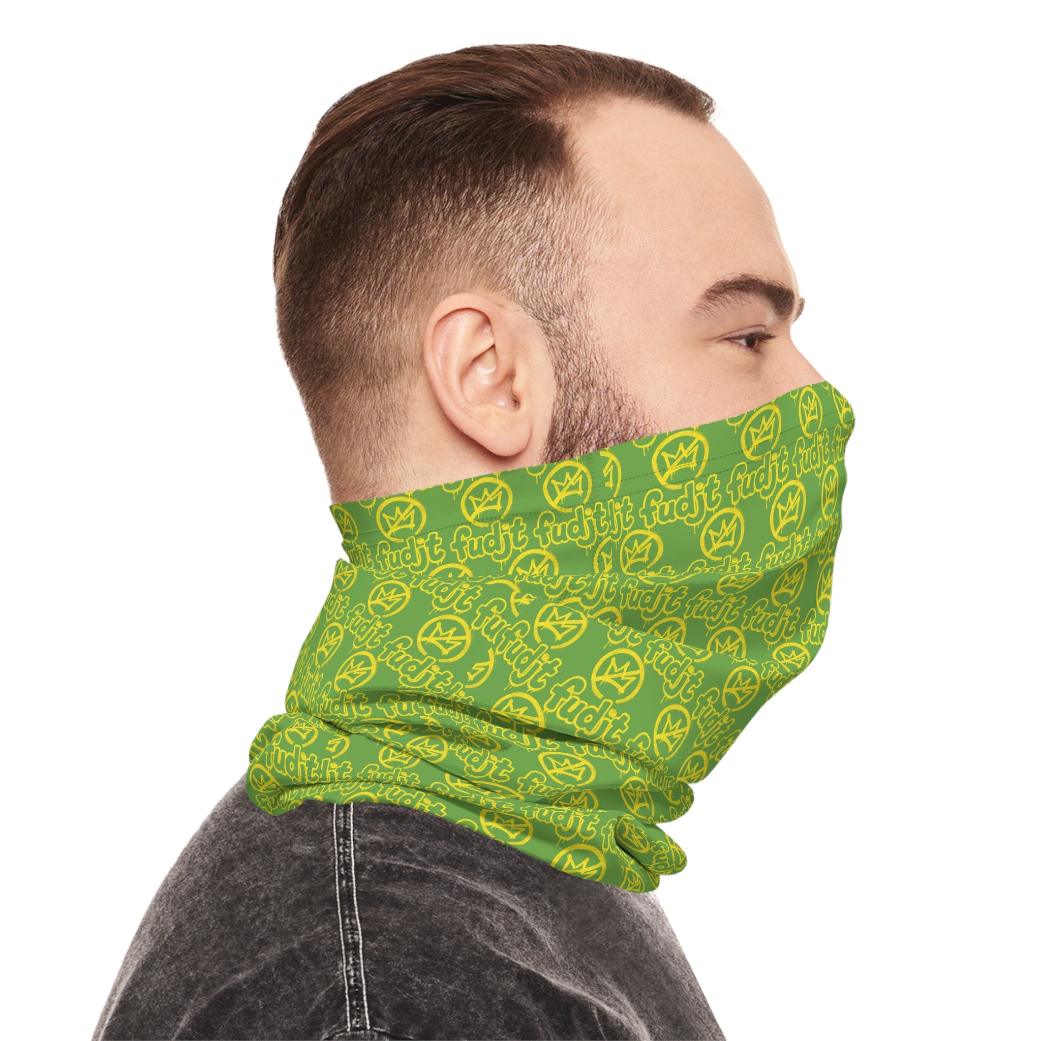 Green Golden fudjt No Kings 1.25 Neck Gaiter