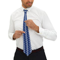 Dark Blue White fudjt 45-50 Fine Necktie
