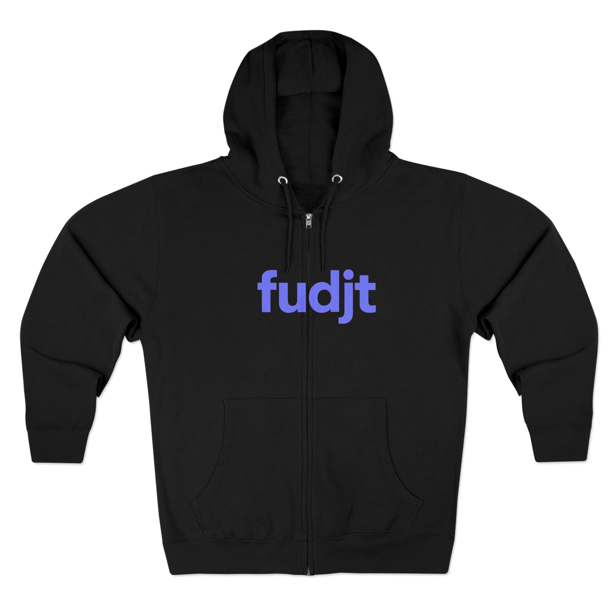 Zip Hoodie with Light Blue fudjt Design | Cozy Everyday Comfort | 8 Colors