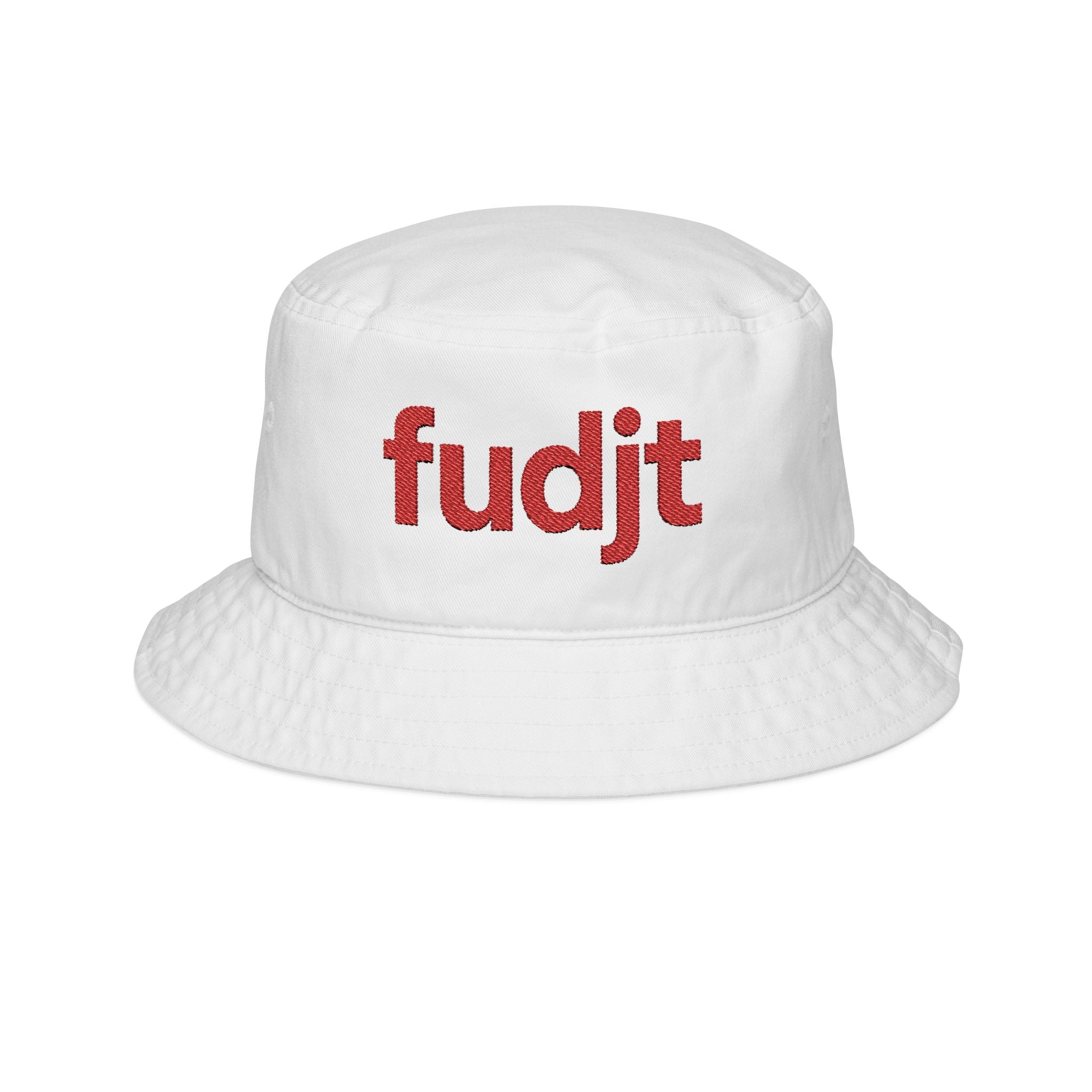 Trendy Bucket Hat with Embroidered Red fudjt Design | 3 Colors