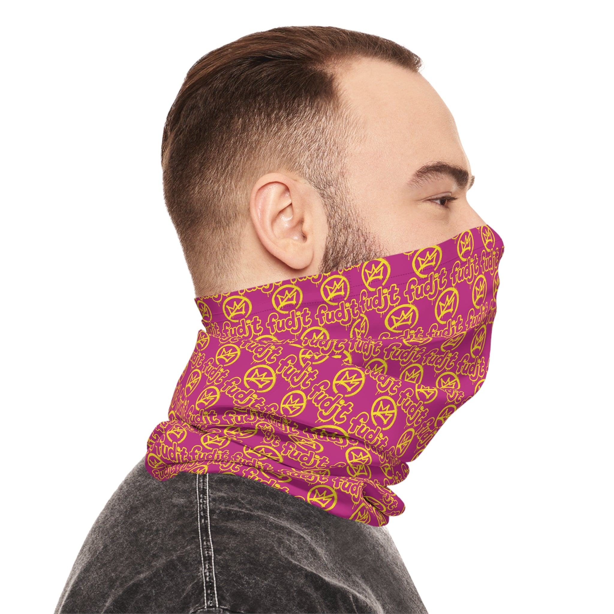 Pink Golden fudjt No Kings 1.25 Neck Gaiter