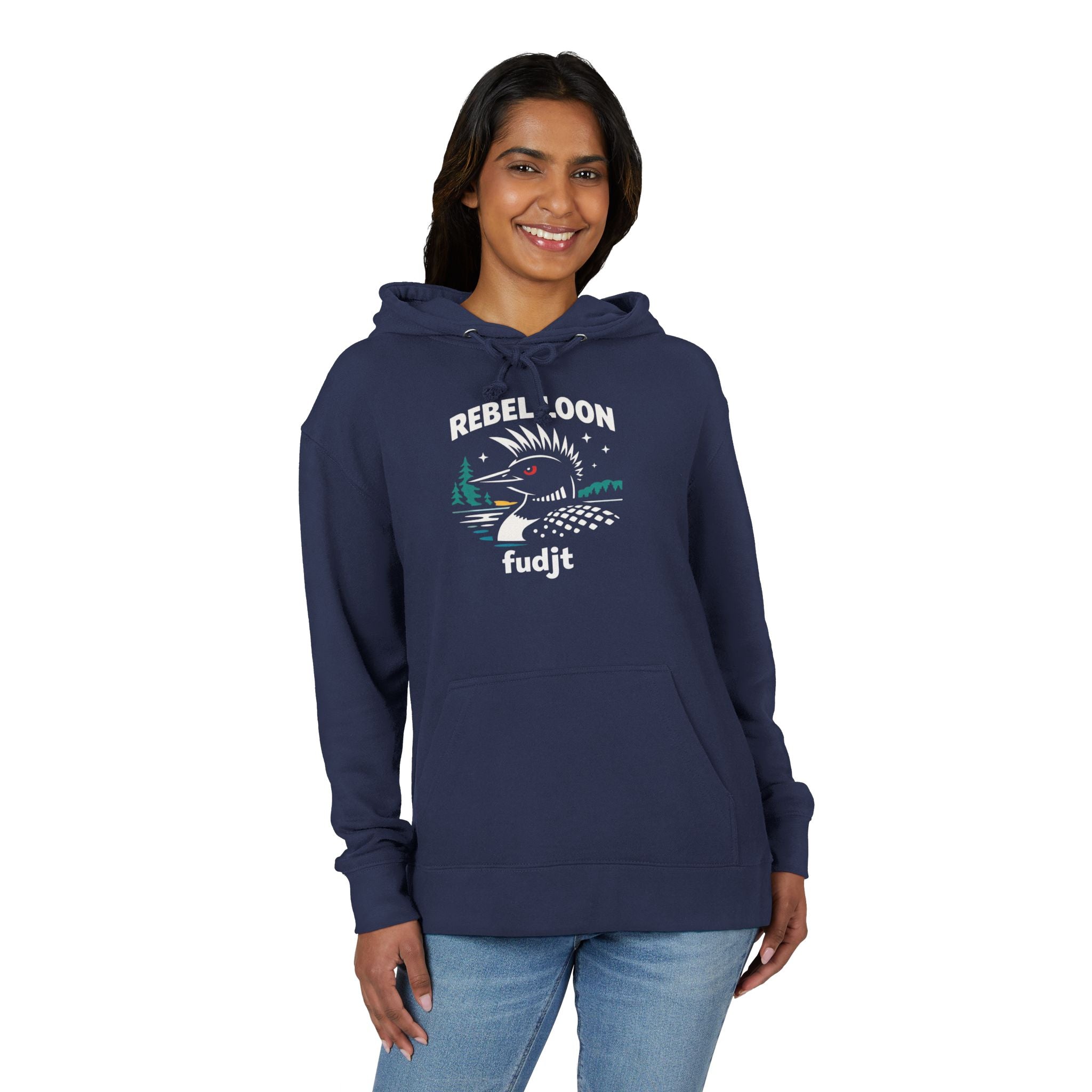 fudjt French Terry Hoodie | Rebel Loon Naturescape | 6 Colors