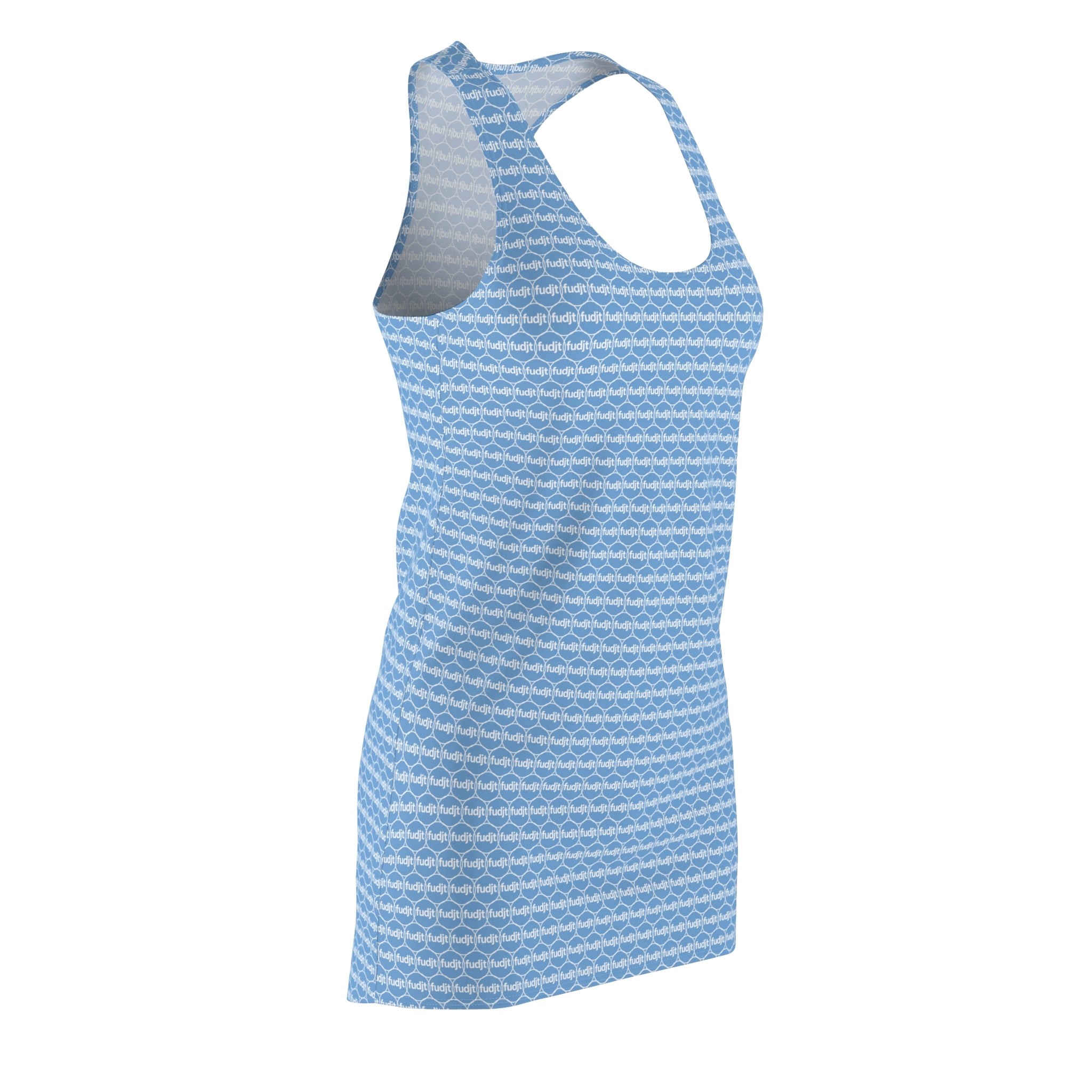Light Blue fudjt Unbroken Chain 1.25 Chic Racerback Dress