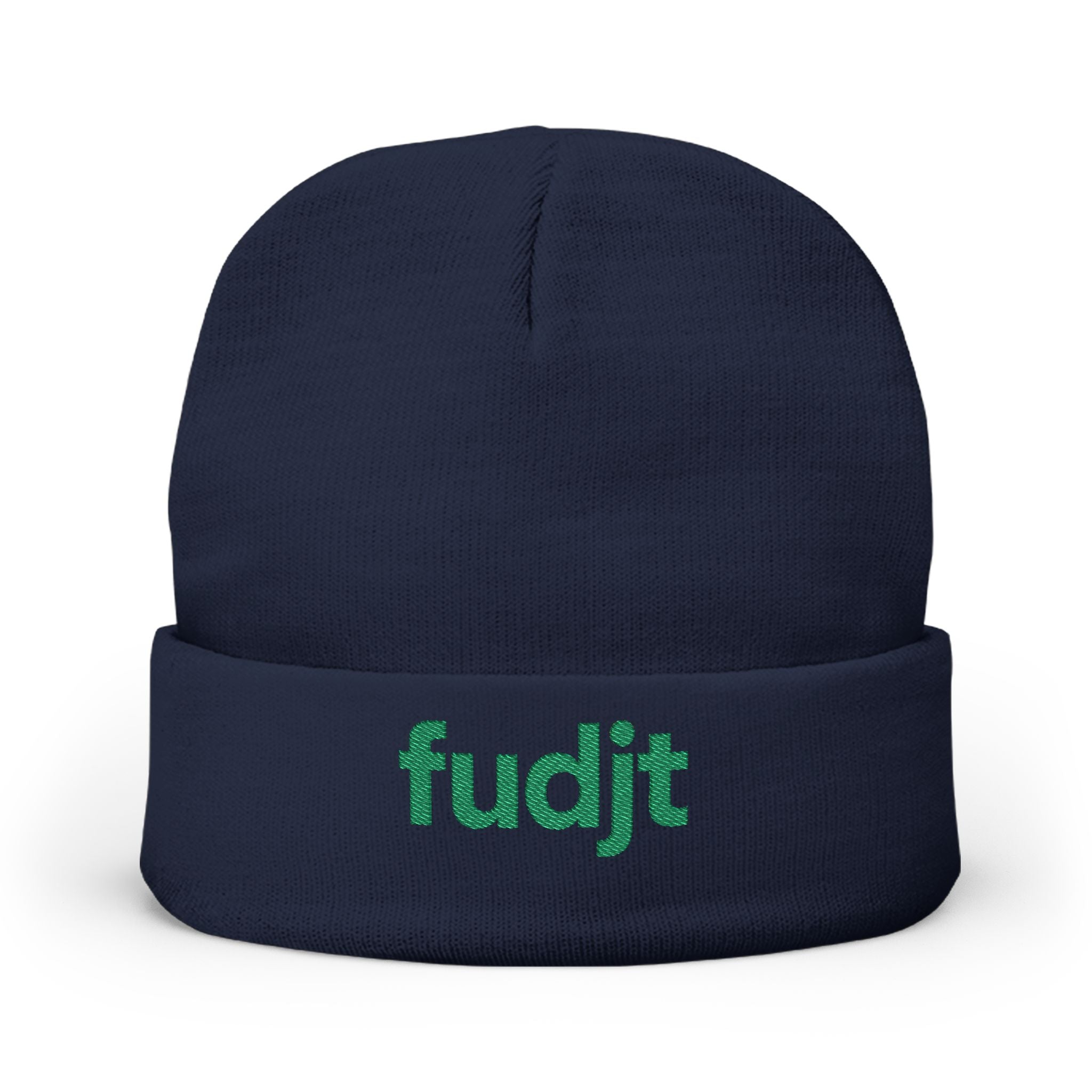 Stylish & Cozy fudjt Knit Beanie | Green Embroidery | 5 Colors
