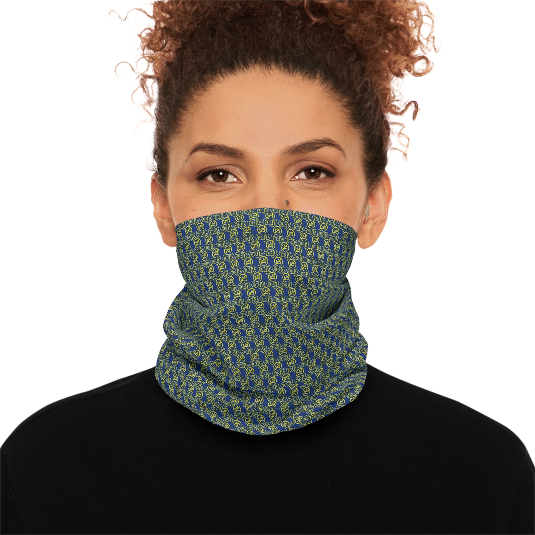 Dark Blue Golden fudjt No Kings .5 Neck Gaiter