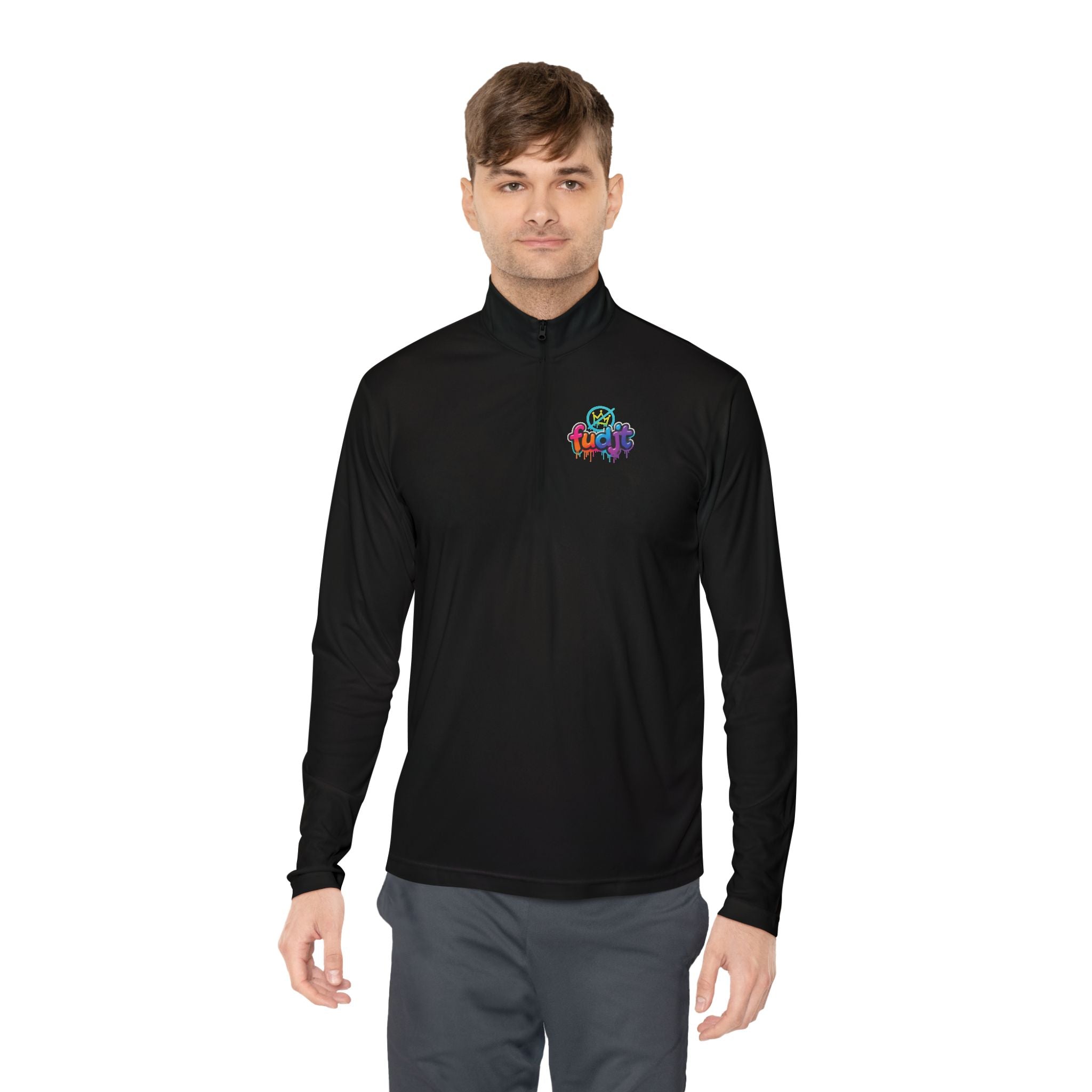 fudjt No Kings Clown Town Quarter-Zip Performance Pullover | Bold Backside | 4 Colors