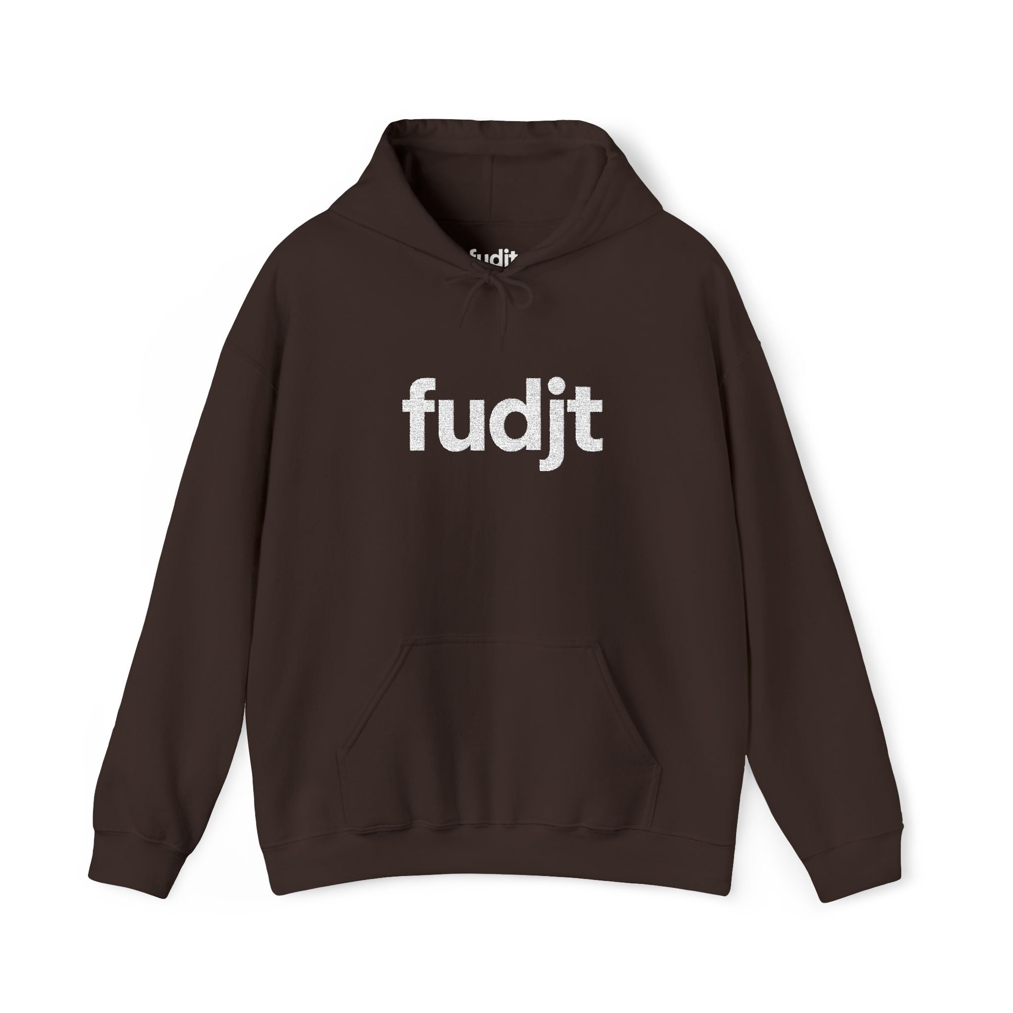 White fudjt Embroidered Heavy Blend Hooded Sweatshirt | 15 Colors | Stand For Something.