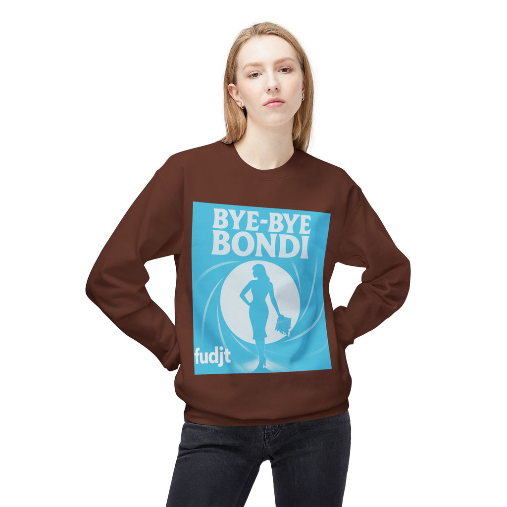 BYE-BYE BONDI | Blue Smoke Screen Retro fudjt Crewneck Sweatshirt | 14 Colors