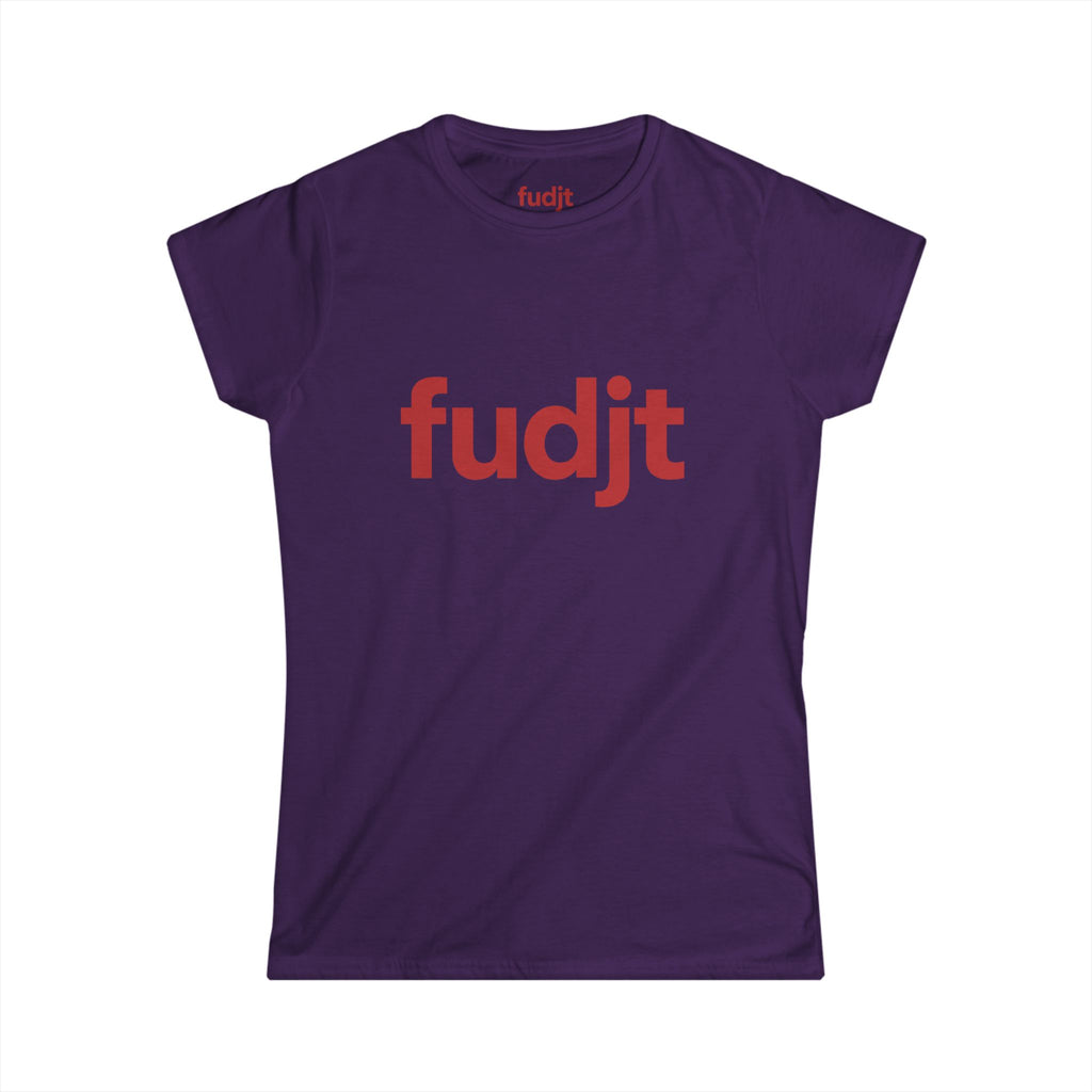 Women's Red fudjt logo Comfy Stylie Tee | 11 Colors