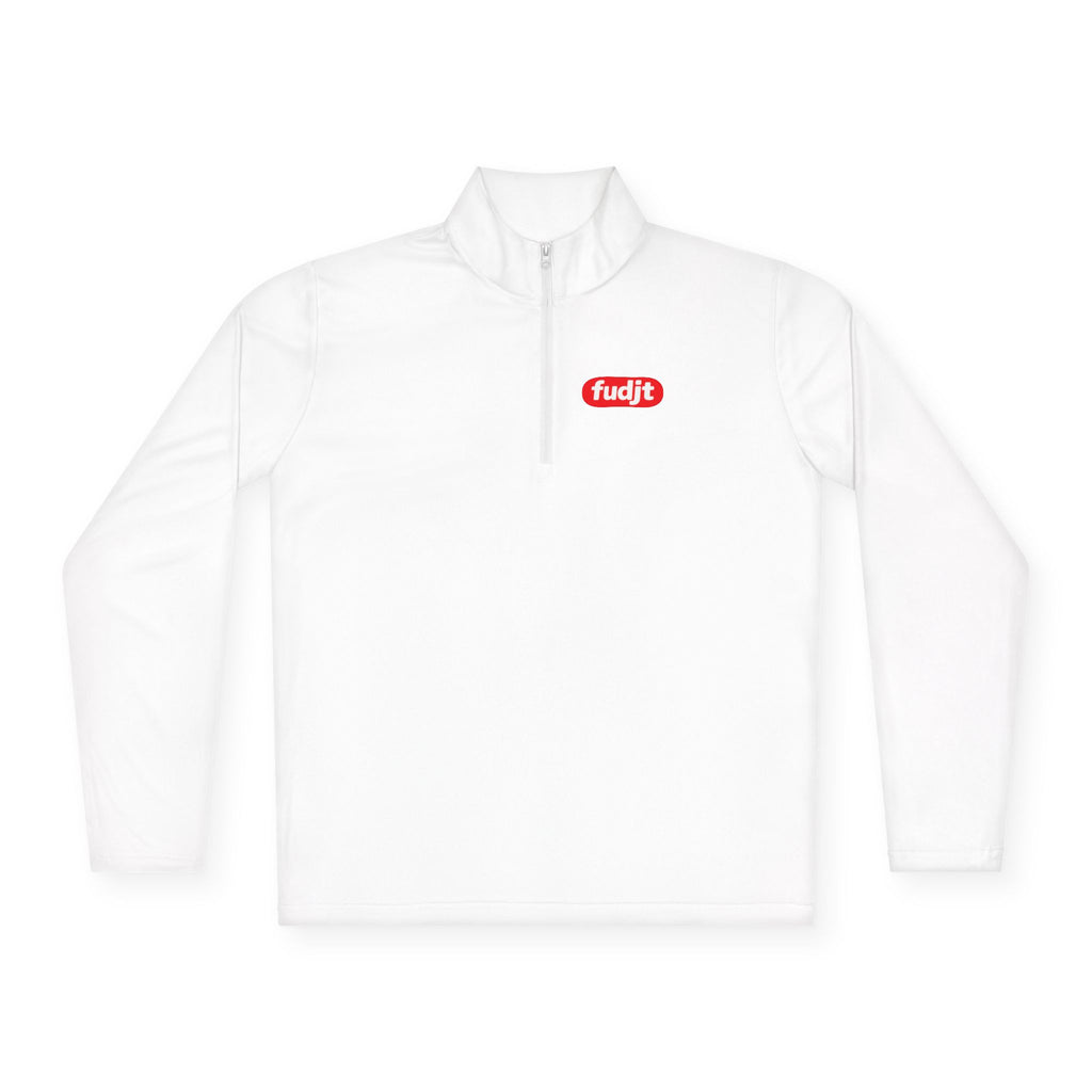 fudjt Anti-Supremacy Red Badge Quarter-Zip Performance Pullover | Bold Backside | 7 Colors