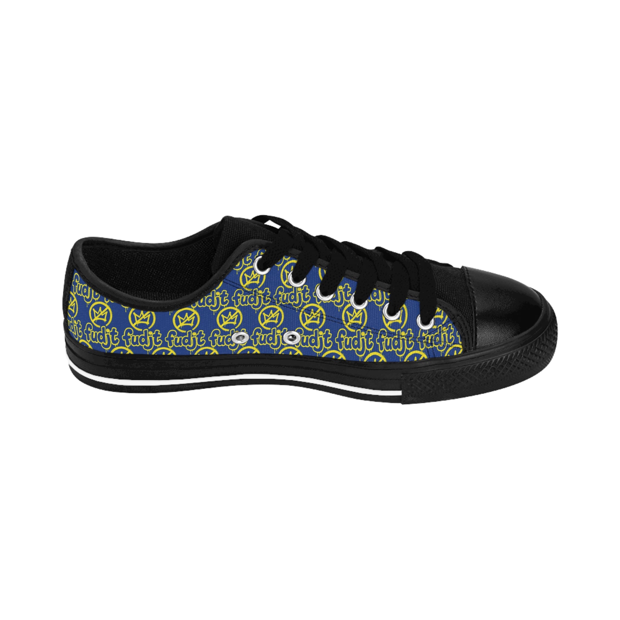 Dark Blue Golden fudjt No Kings Street Style Sneakers | Women & Girls All Over 1 Low Top