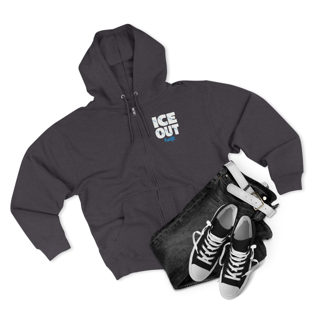 ICE Out fudjt Zip Hoodie | Front & Back Graphic | 7 Colors