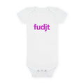 Organic Baby Onesie - Plum fudjt design